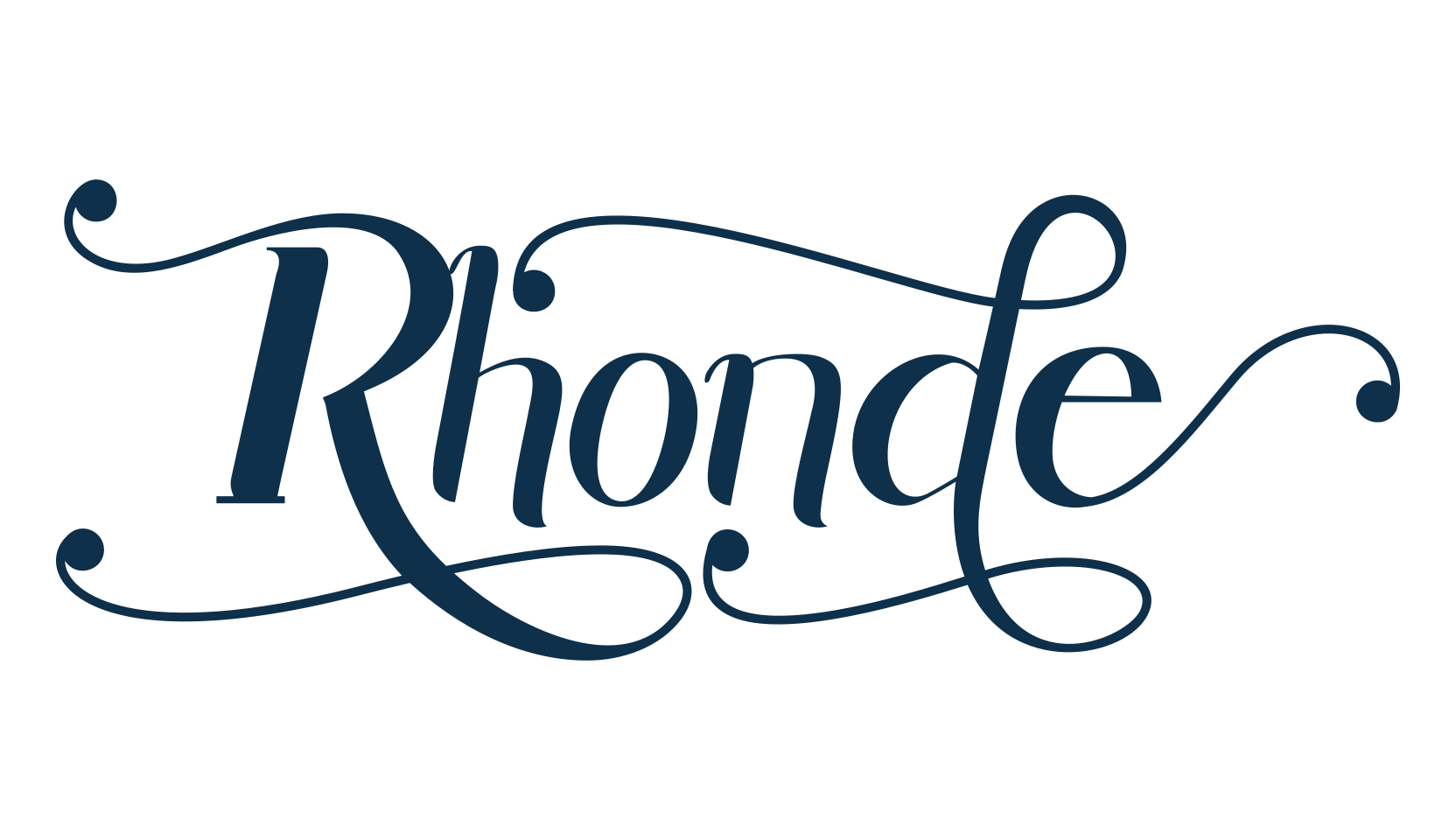 Rhonde, fancy various decorative script calligraphy font preview