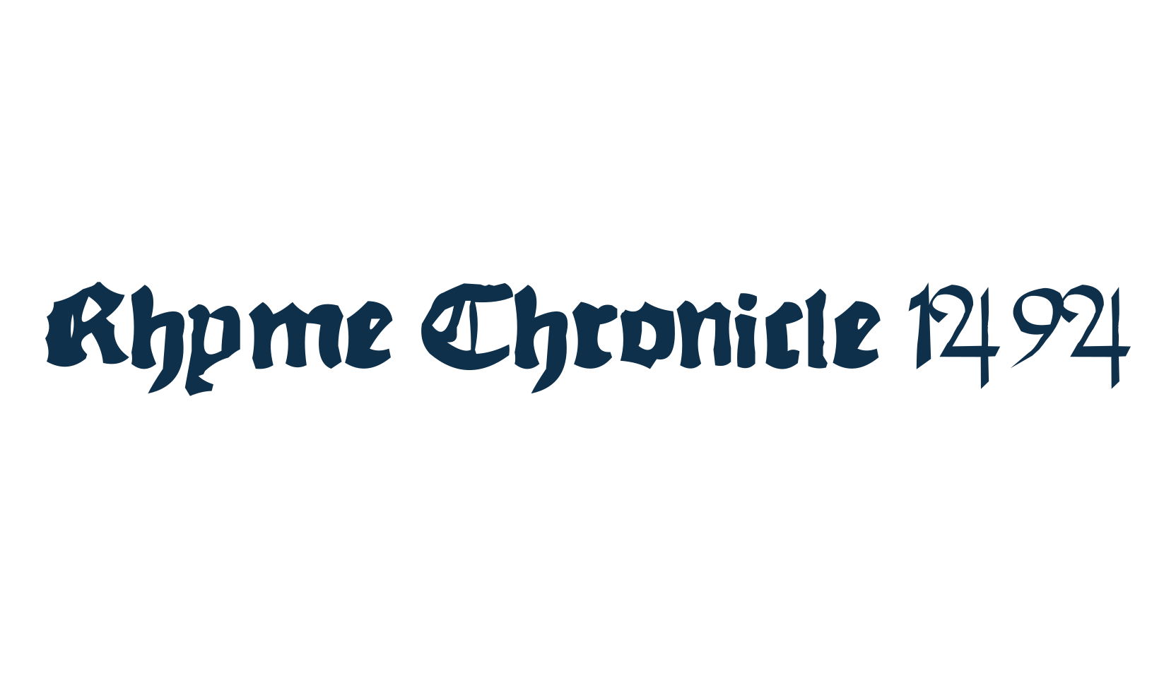 Rhyme Chronicle 1494, gothic medieval font preview
