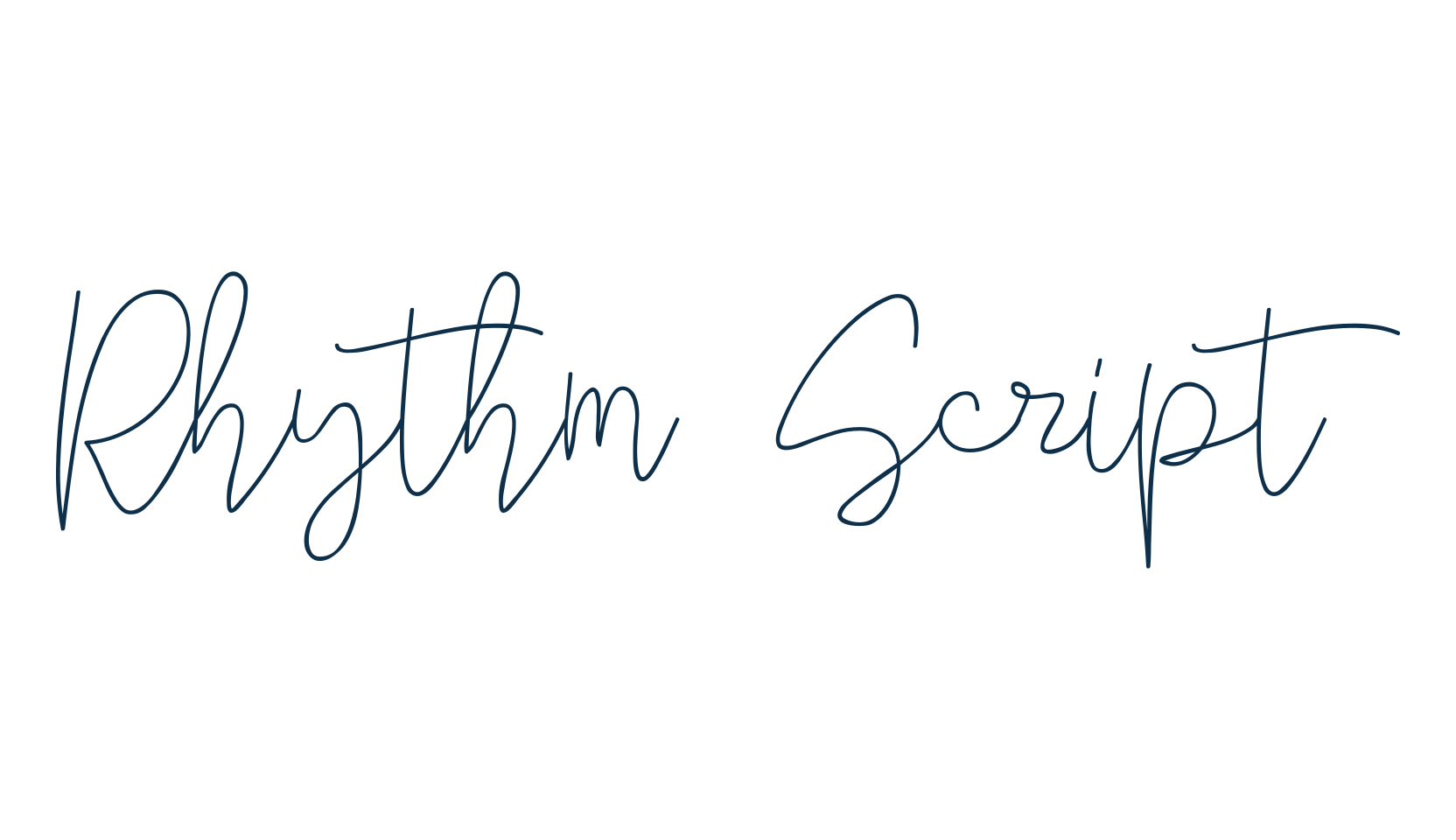 Rhythm Script, handwriting font preview