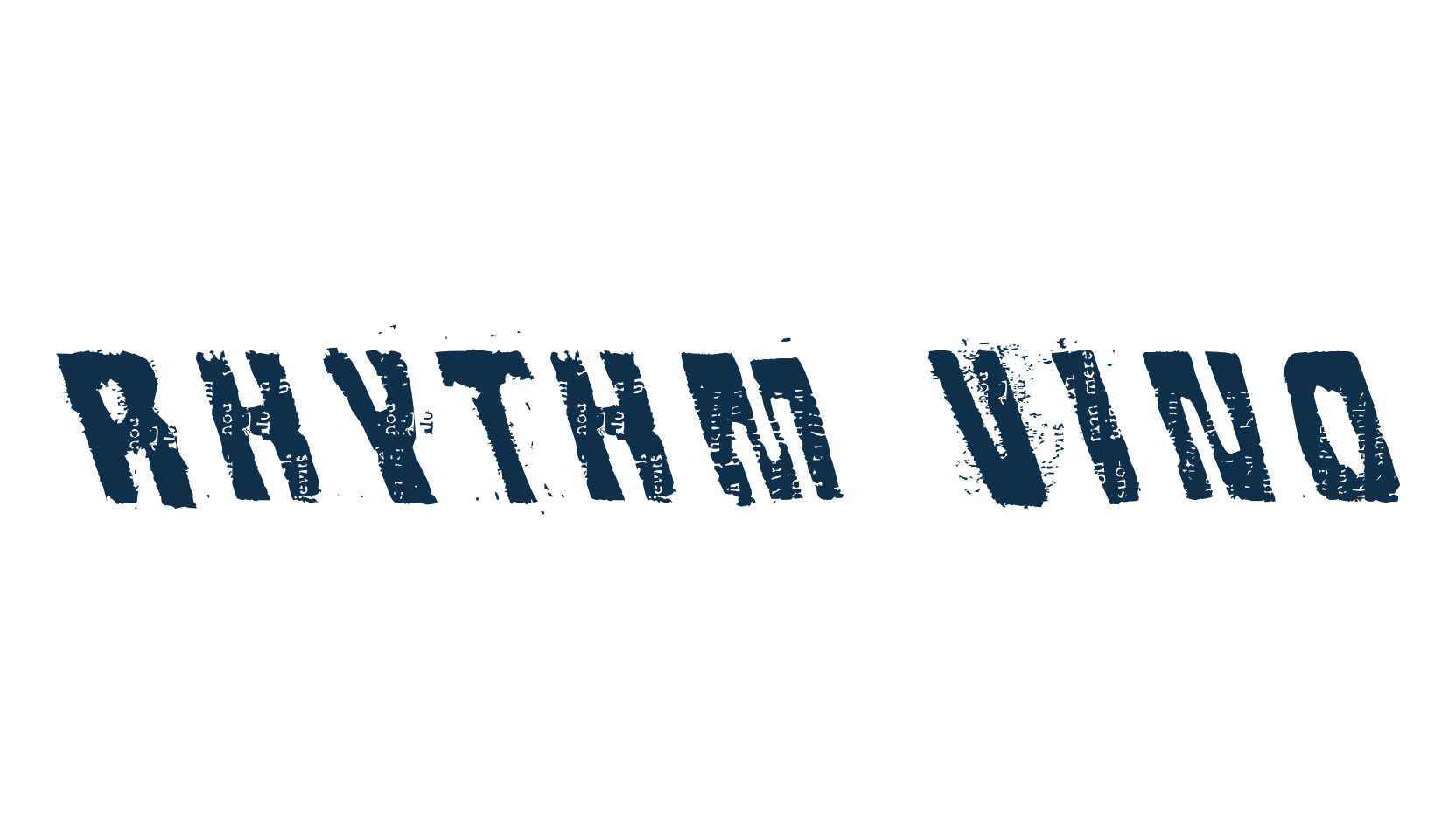 Rhythm Vino, fancy eroded decorative font preview