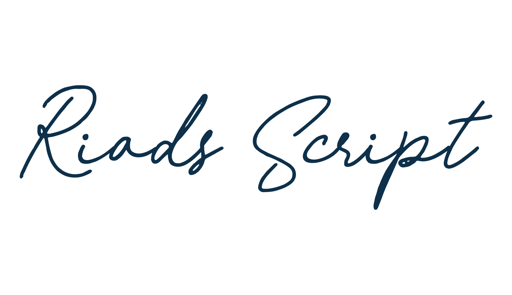 Riads Script, handwriting font preview