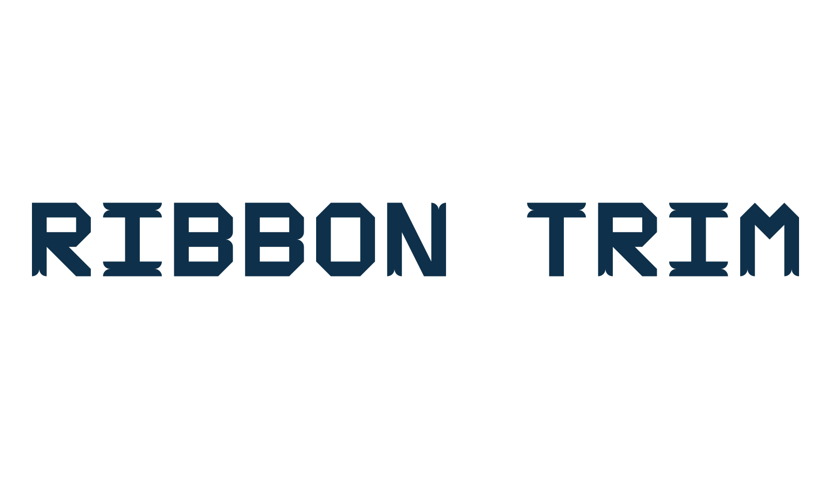 Ribbon Trim, various font preview