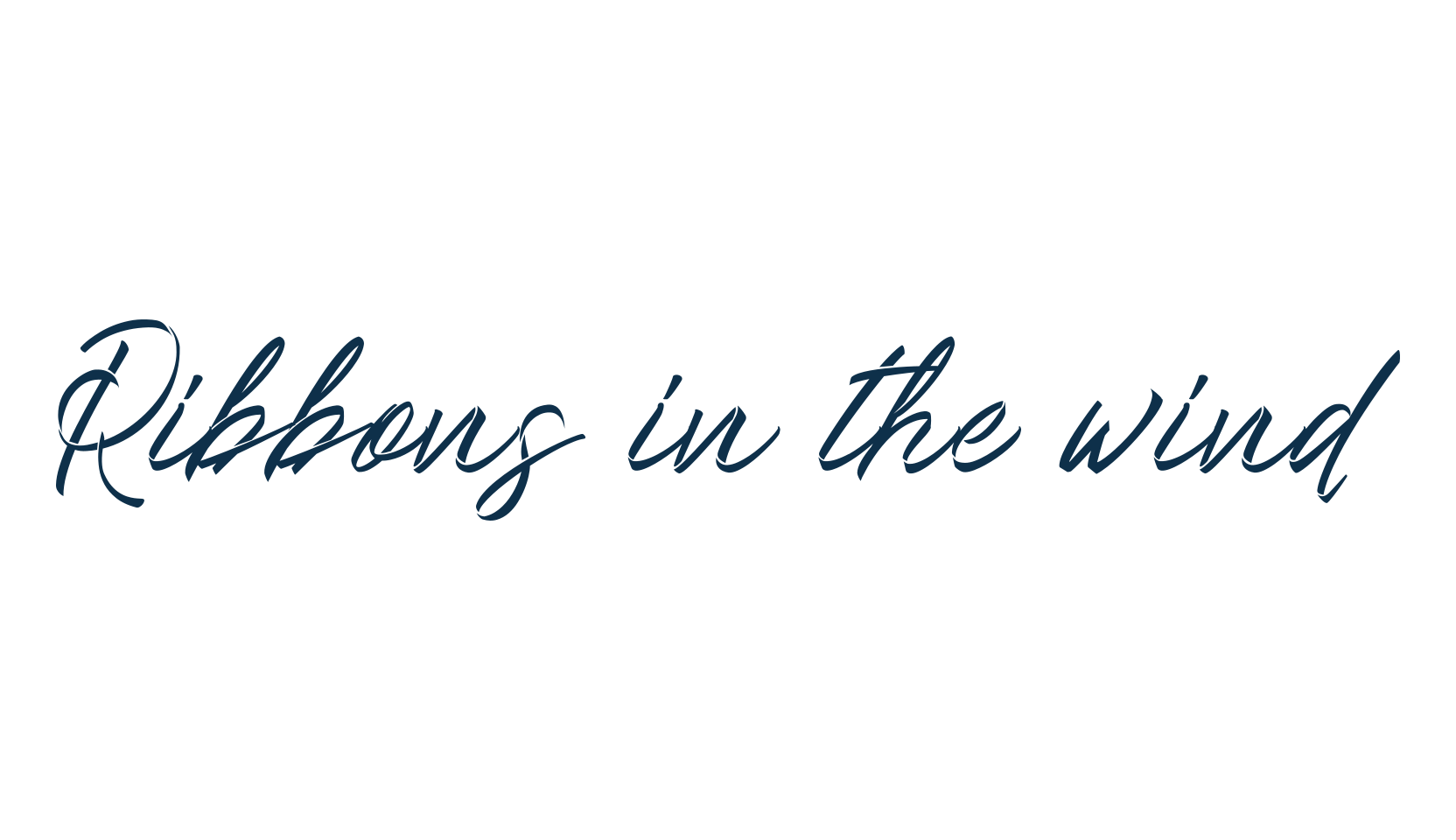 Ribbons in the wind, script handwritten fancy decorative calligraphy font preview
