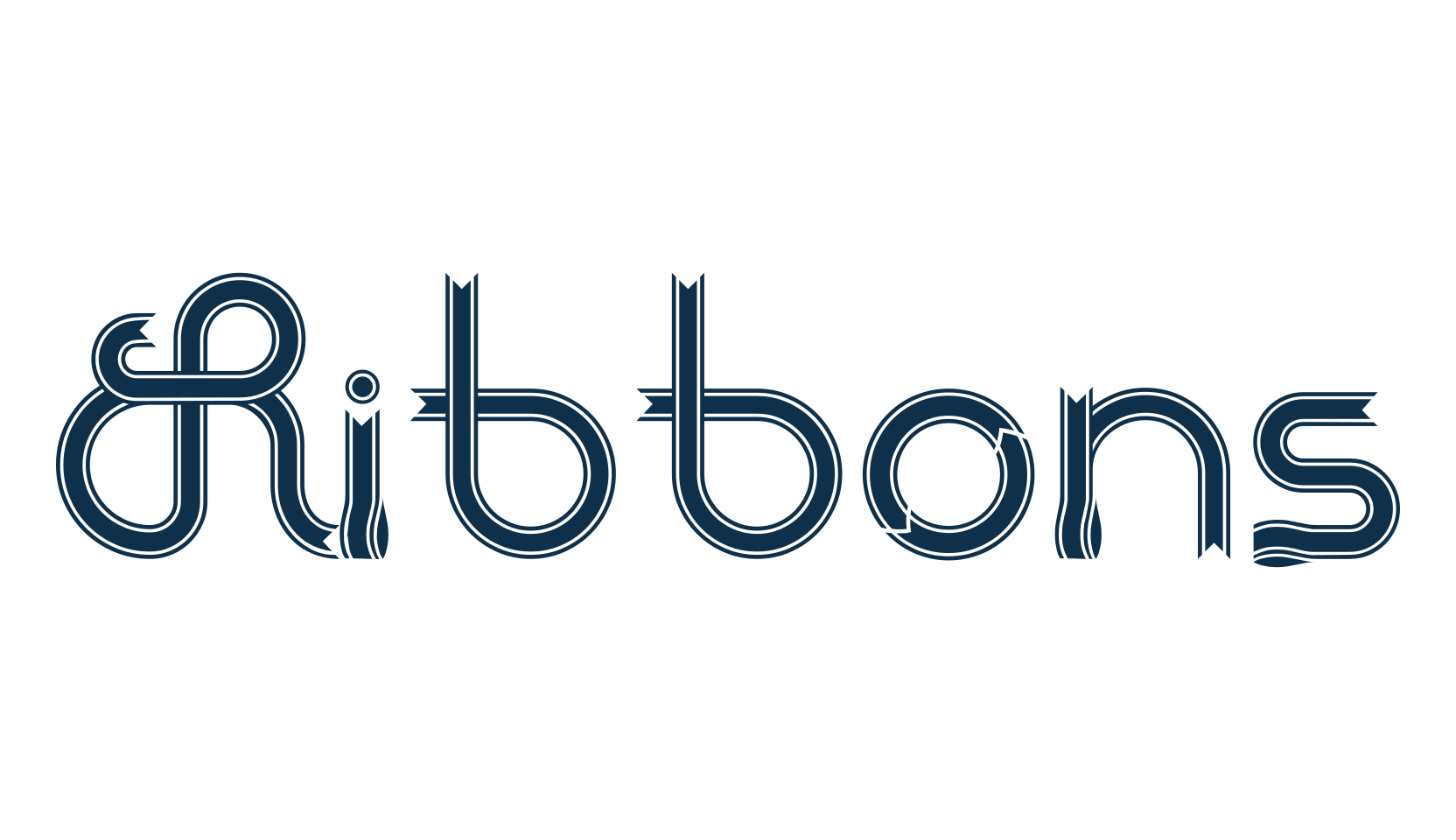 Ribbons, decorative font preview