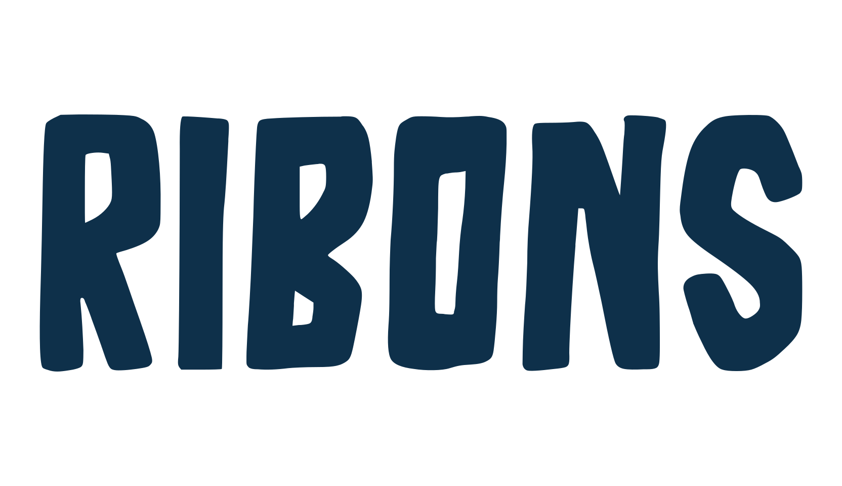 Ribons, cartoon font preview