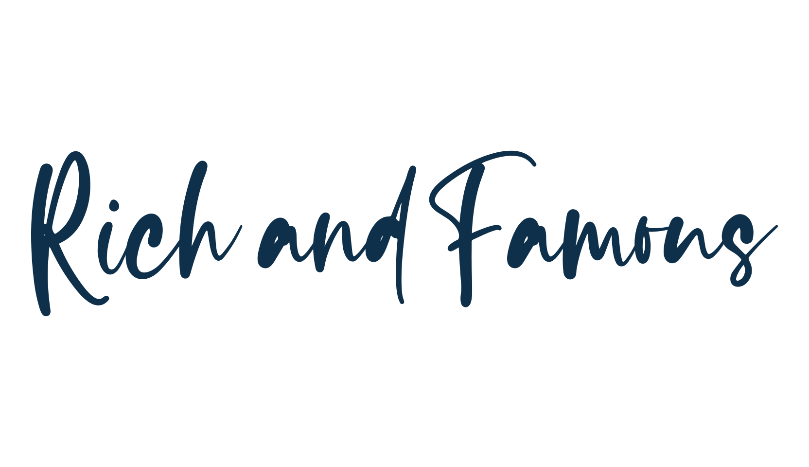 Rich and Famous, script handwritten fancy decorative calligraphy font preview