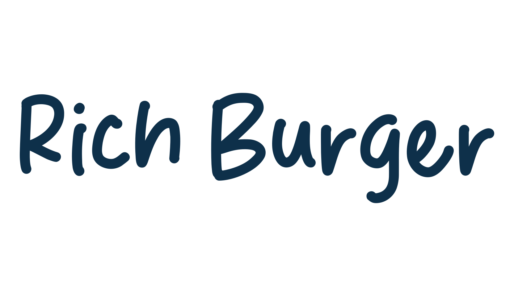 Rich Burger, handwriting font preview