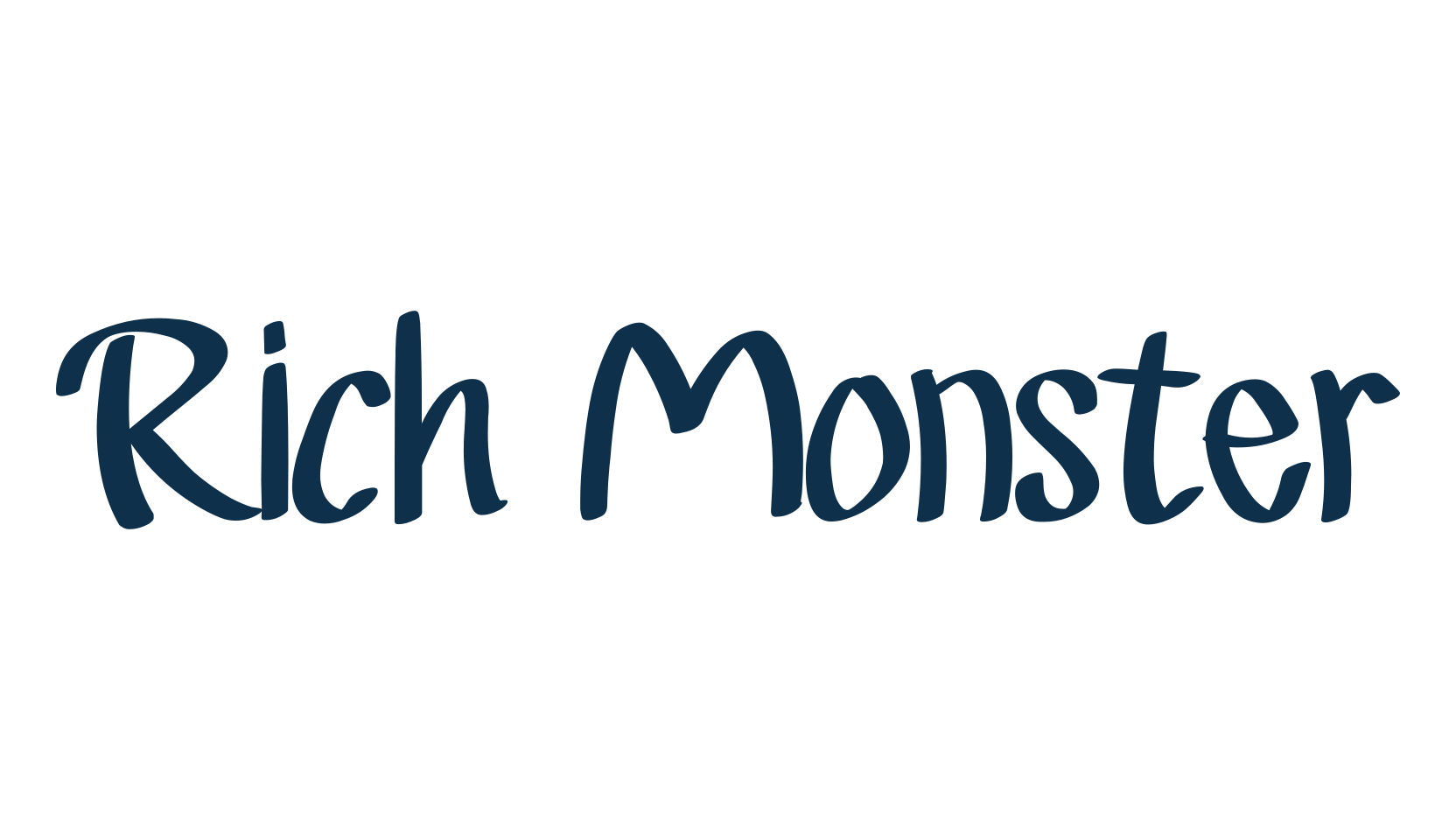 Rich Monster, handwriting font preview