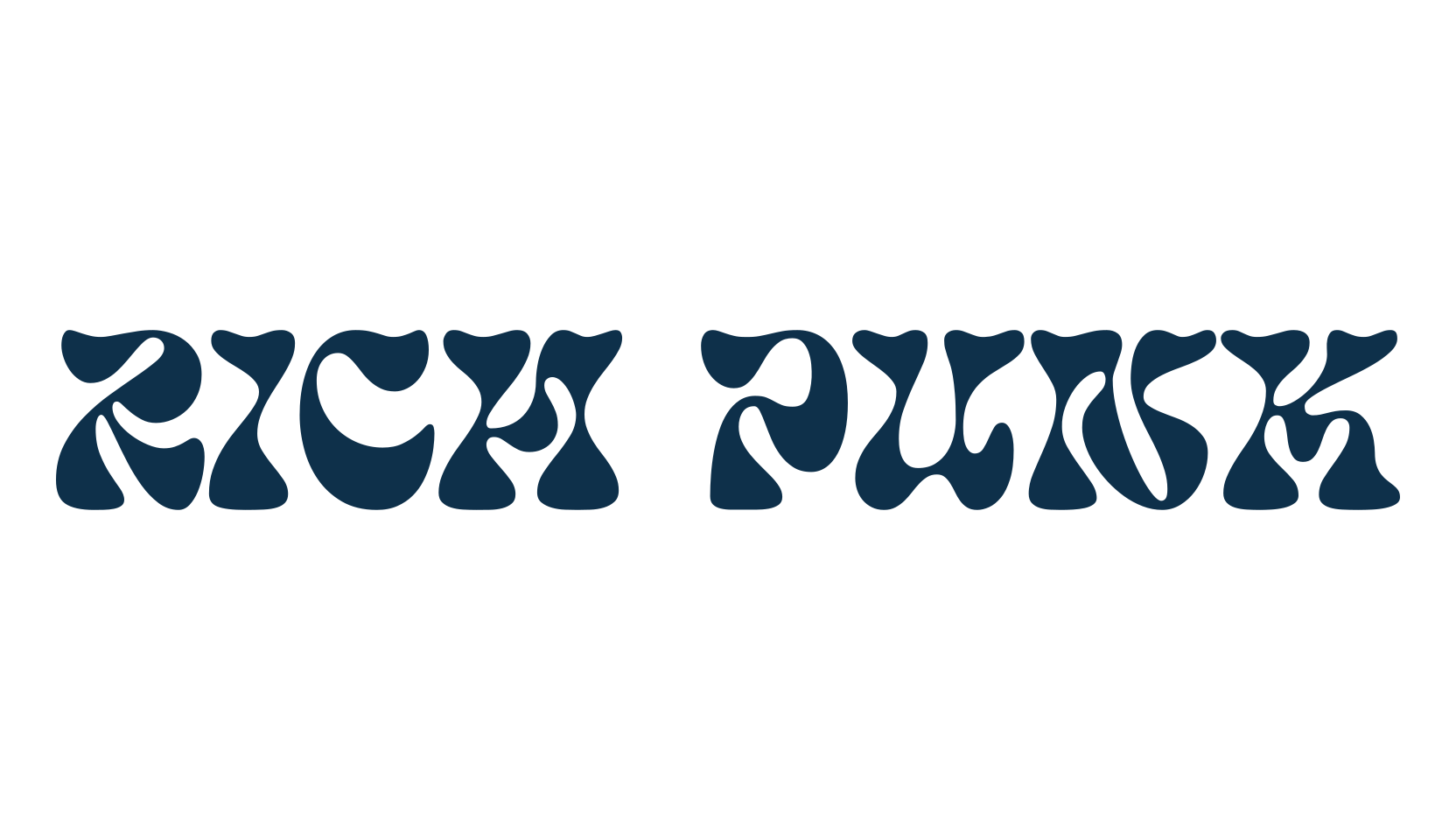 Rich Punk, groovy font preview