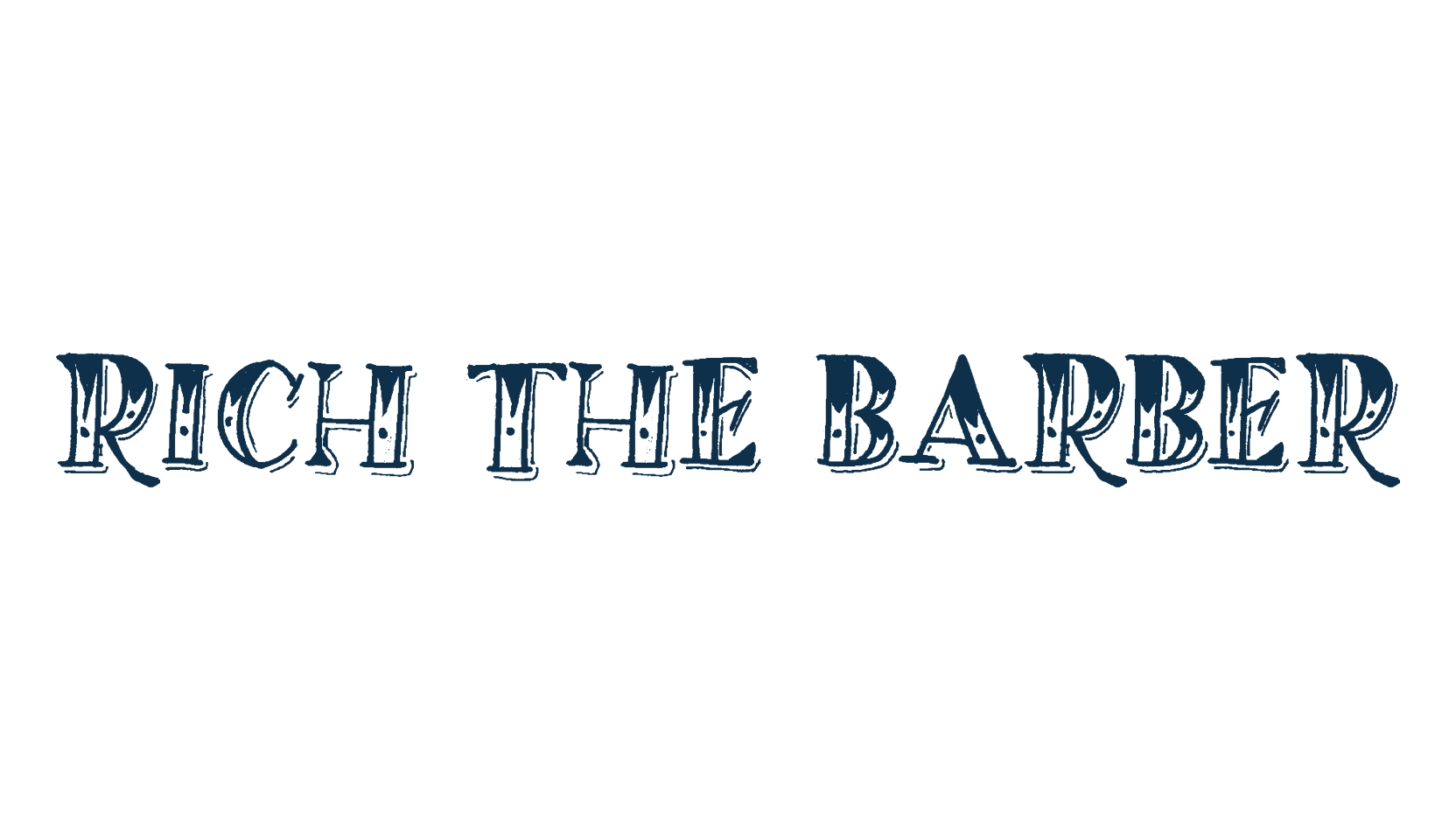 Rich The Barber, fancy decorative font preview