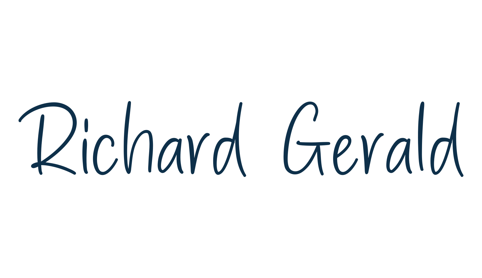 Richard Gerald, handwriting font preview