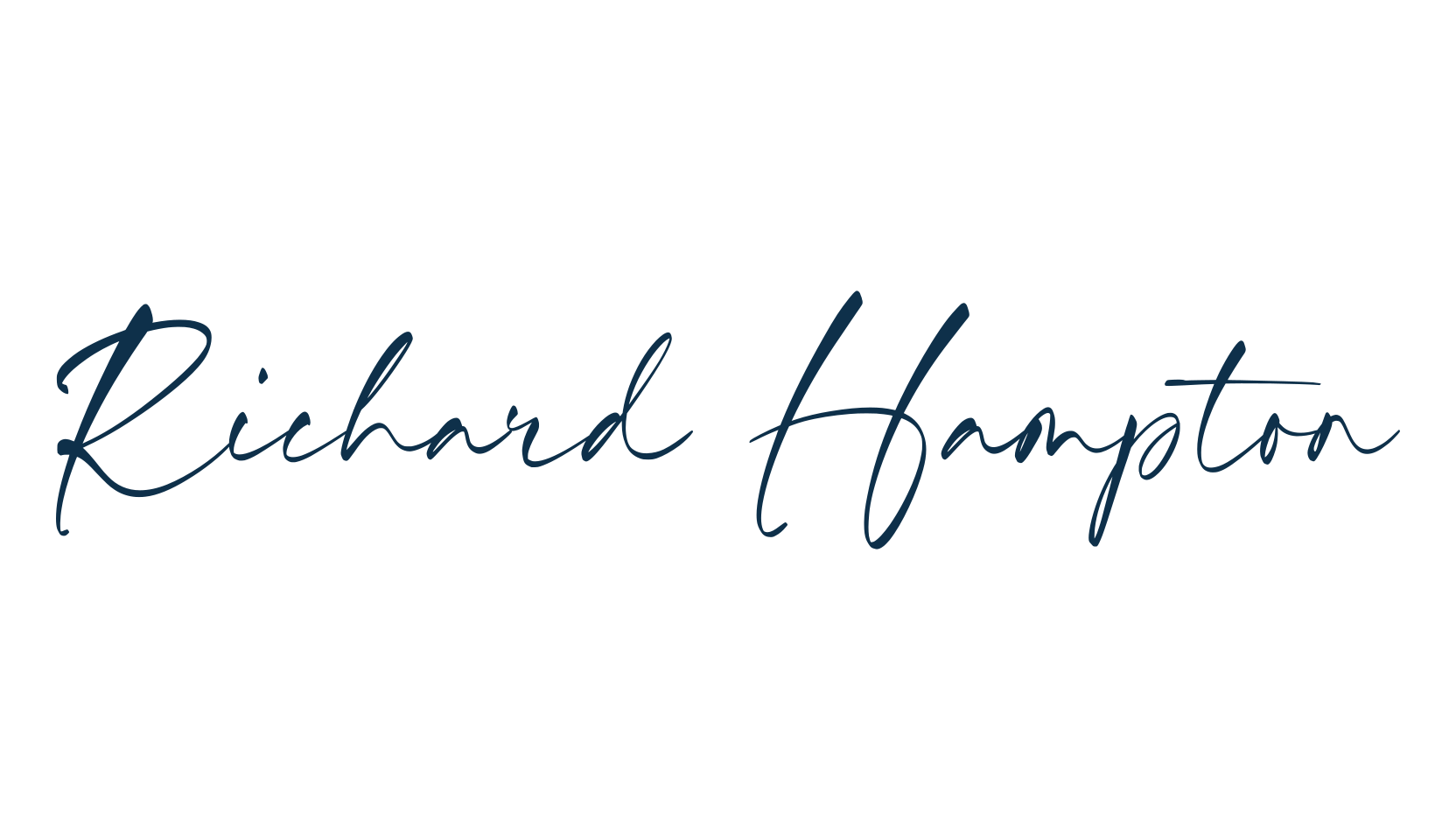 Richard Hampton, handwriting font preview
