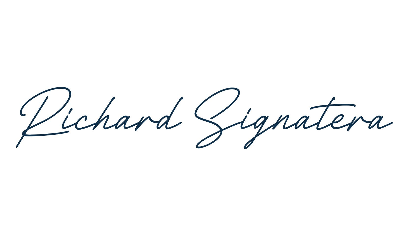 Richard Signatera, handwriting font preview