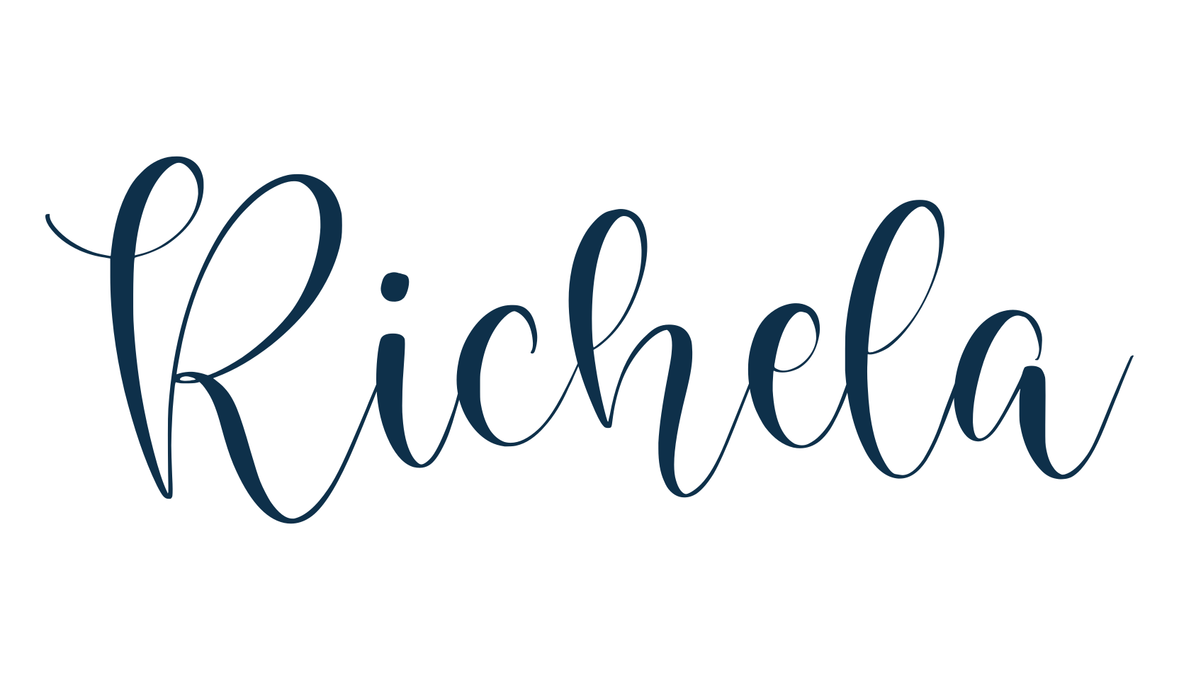 Richela, calligraphy font preview