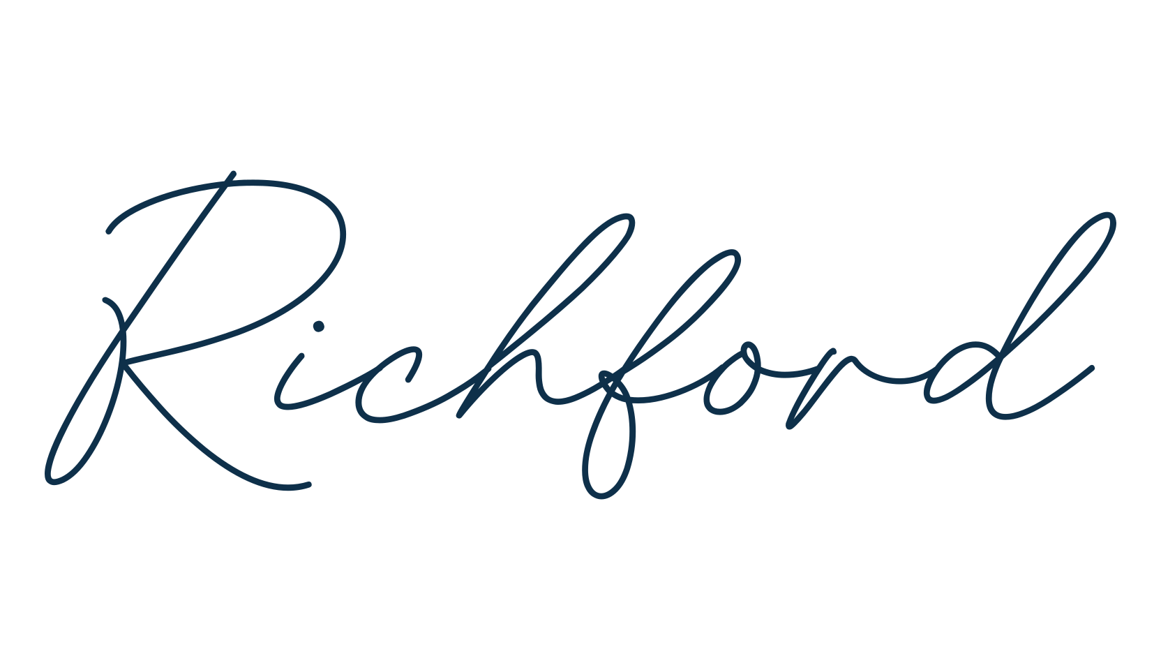 Richford, handwriting font preview