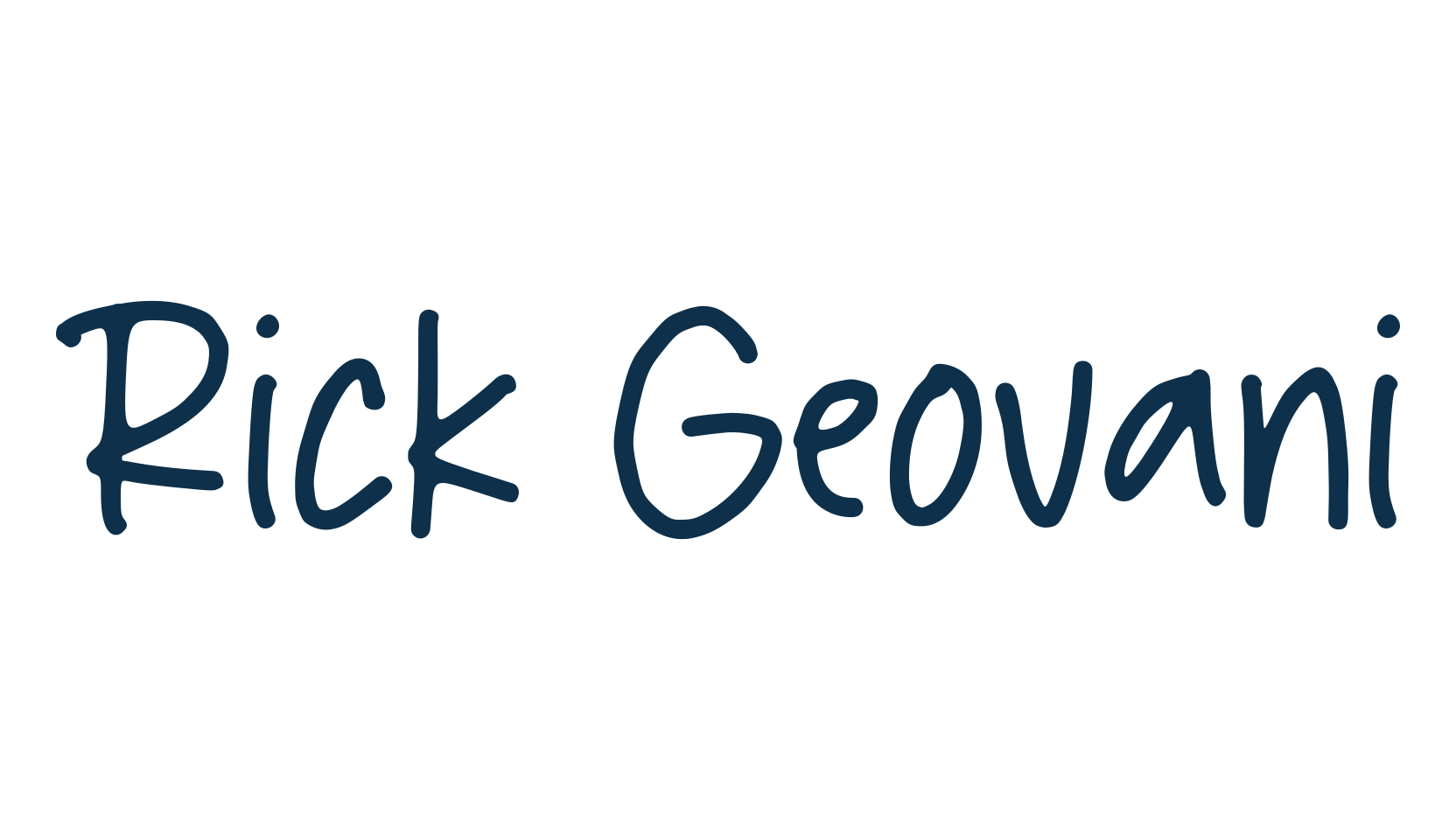 Rick Geovani, script handwritten fancy decorative calligraphy font preview