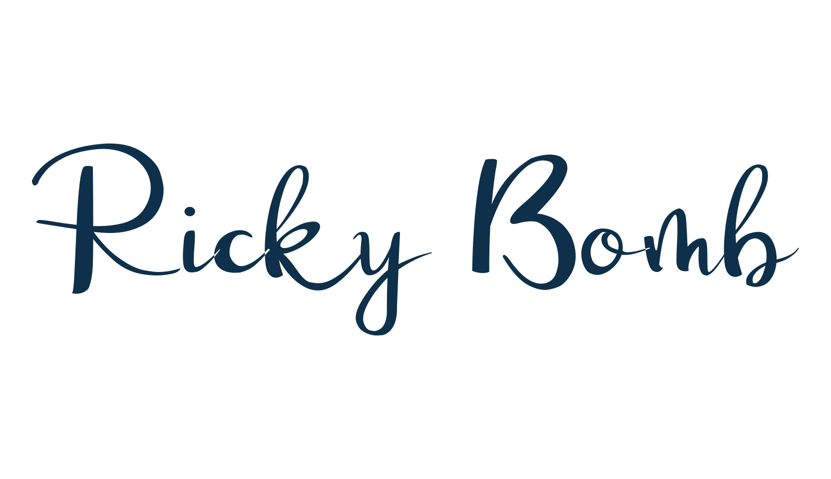 Ricky Bomb, handwriting font preview