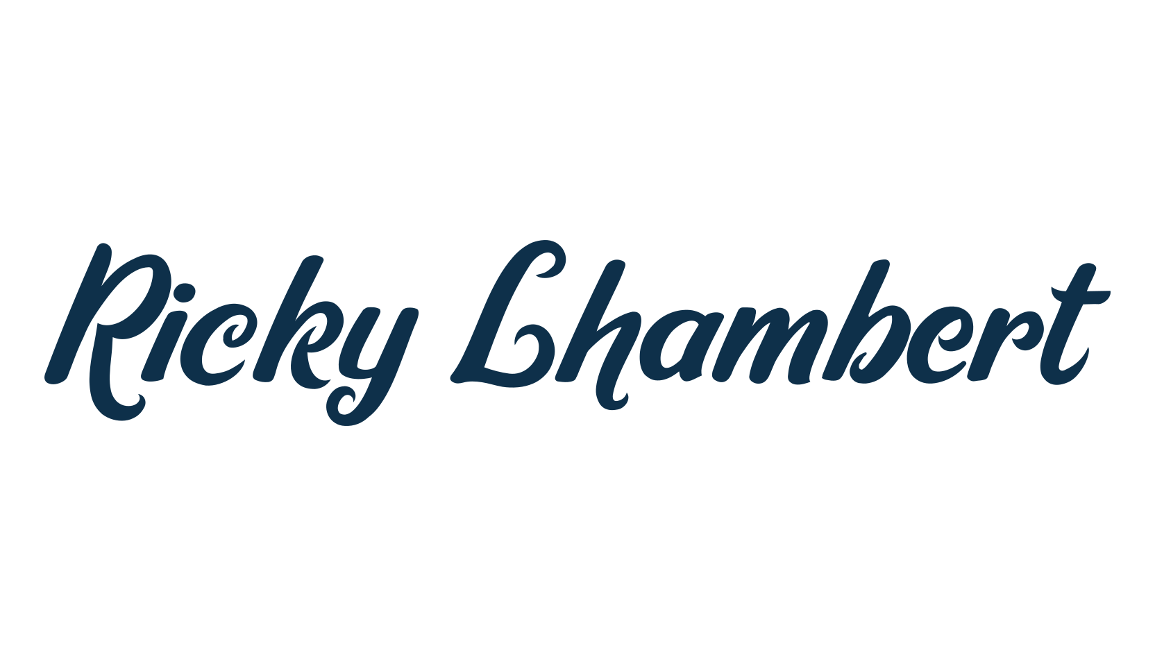 Ricky Lhambert, fancy decorative font preview