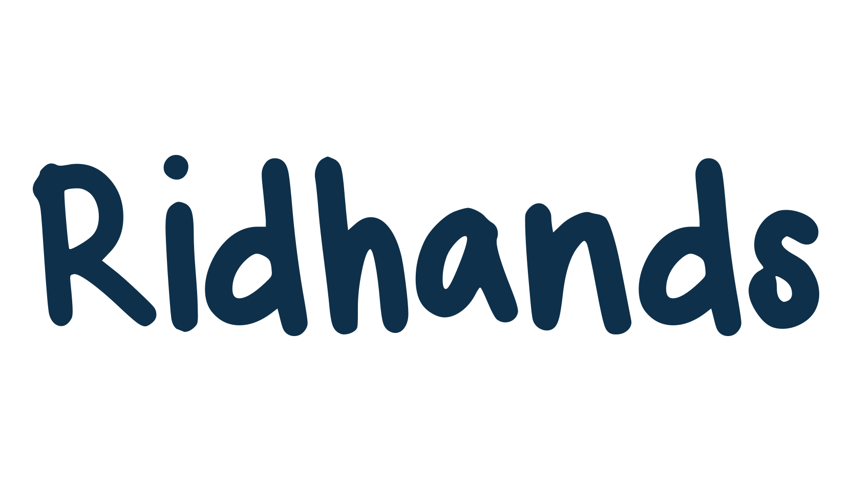 Ridhands, script handwritten fancy decorative calligraphy font preview