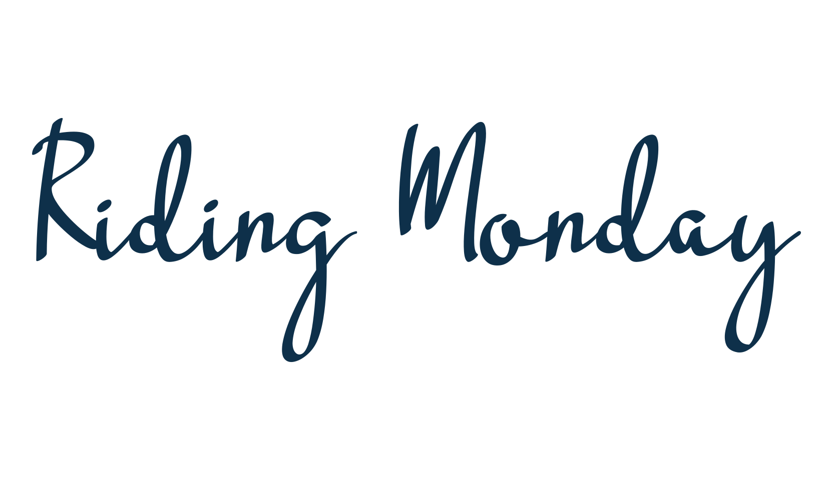Riding Monday, handwriting font preview