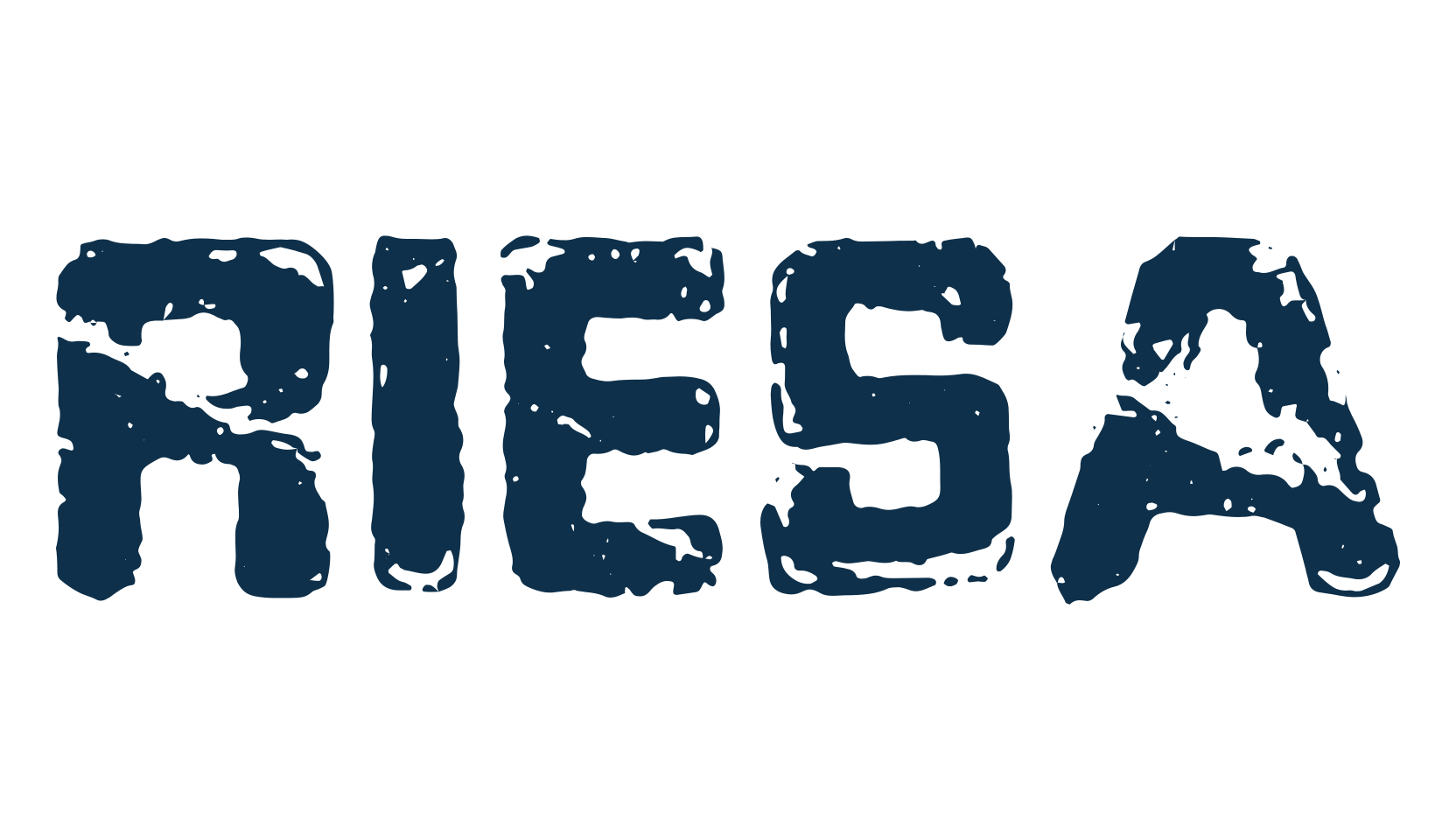 Riesa, eroded font preview