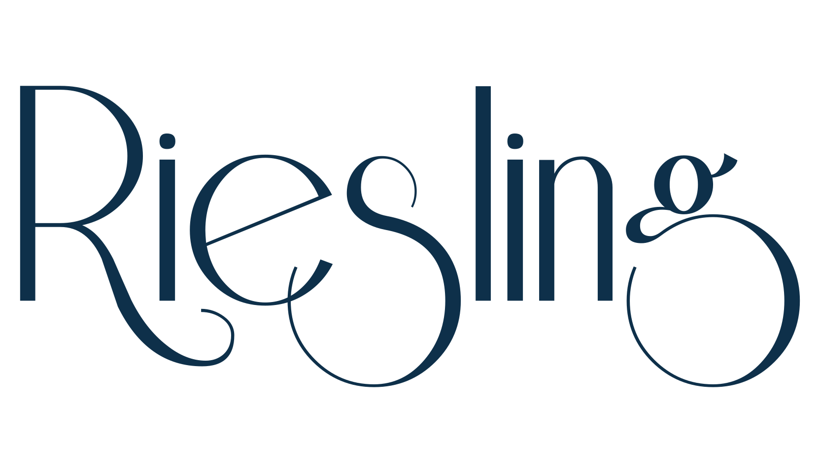 Riesling, retro font preview