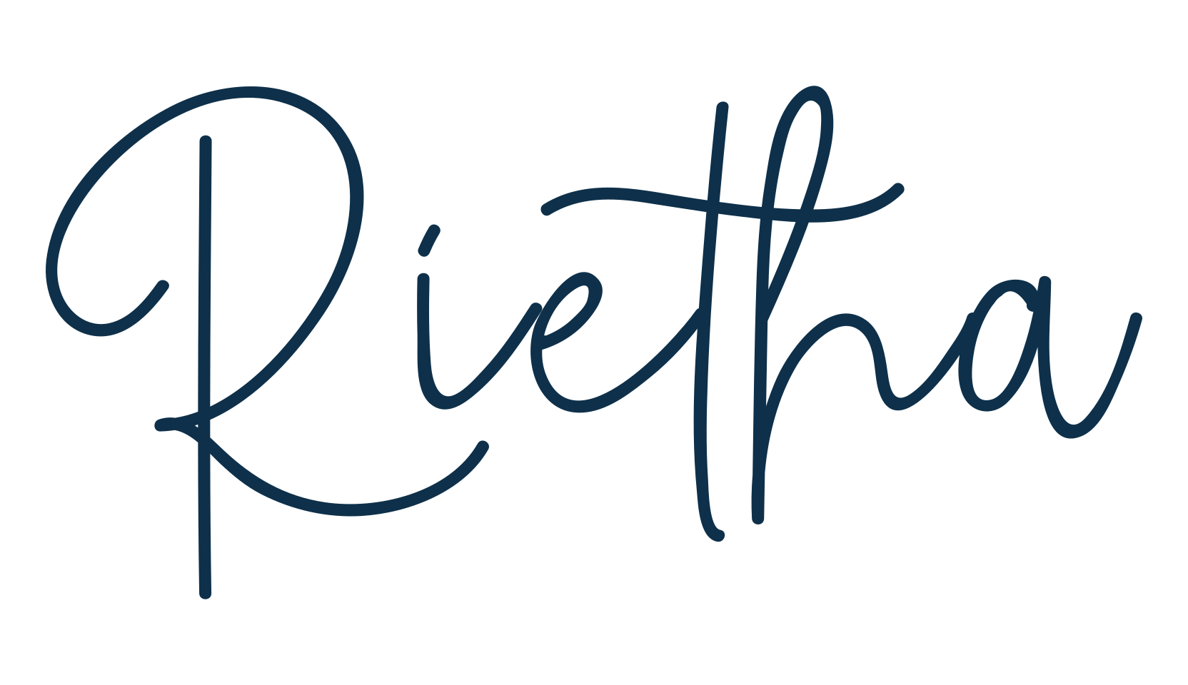 Rietha, script handwritten fancy decorative calligraphy font preview