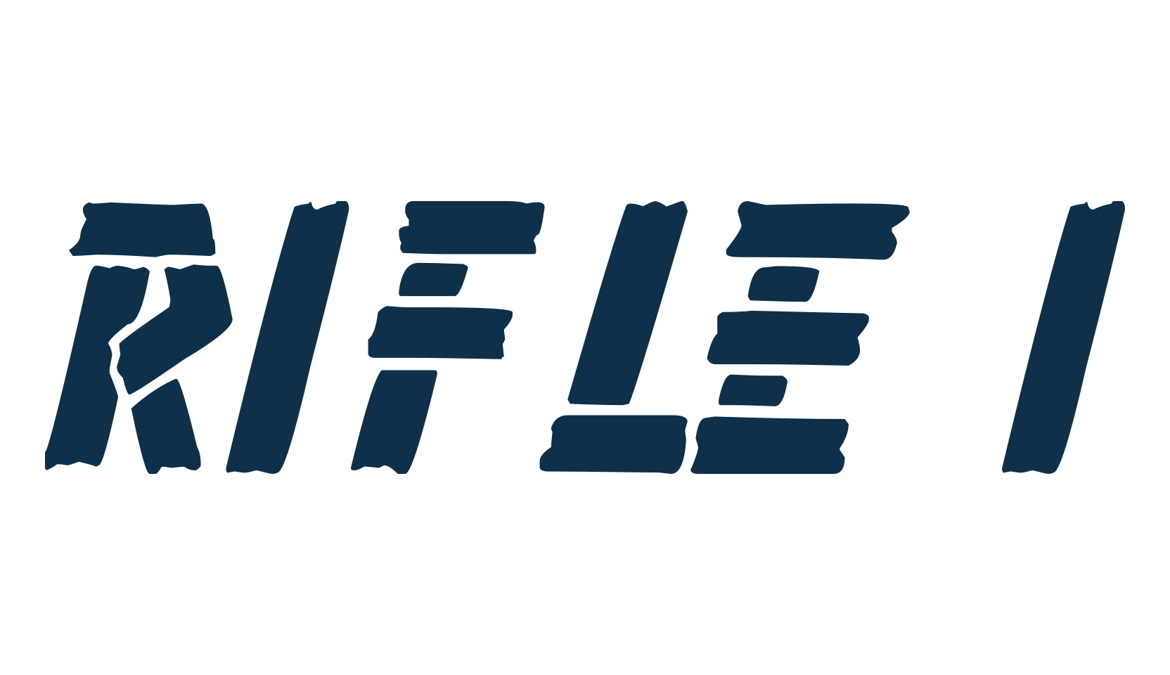 Rifle 1, fancy various decorative font preview