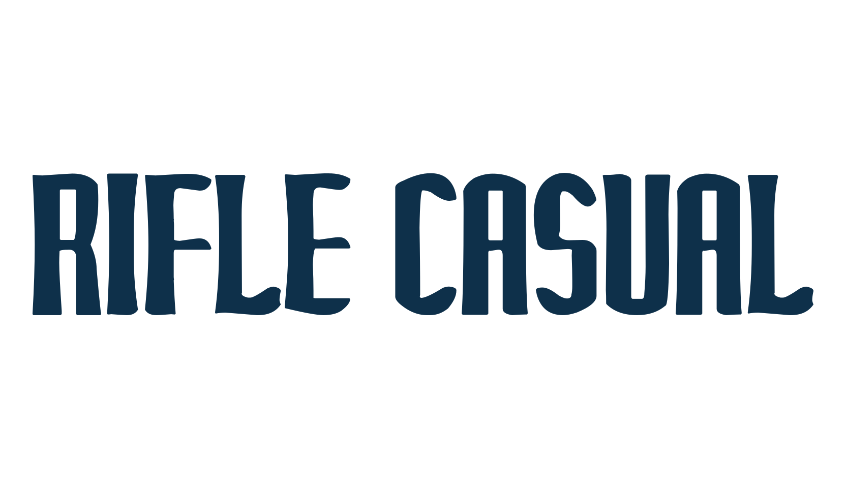 Rifle Casual, fancy various decorative font preview