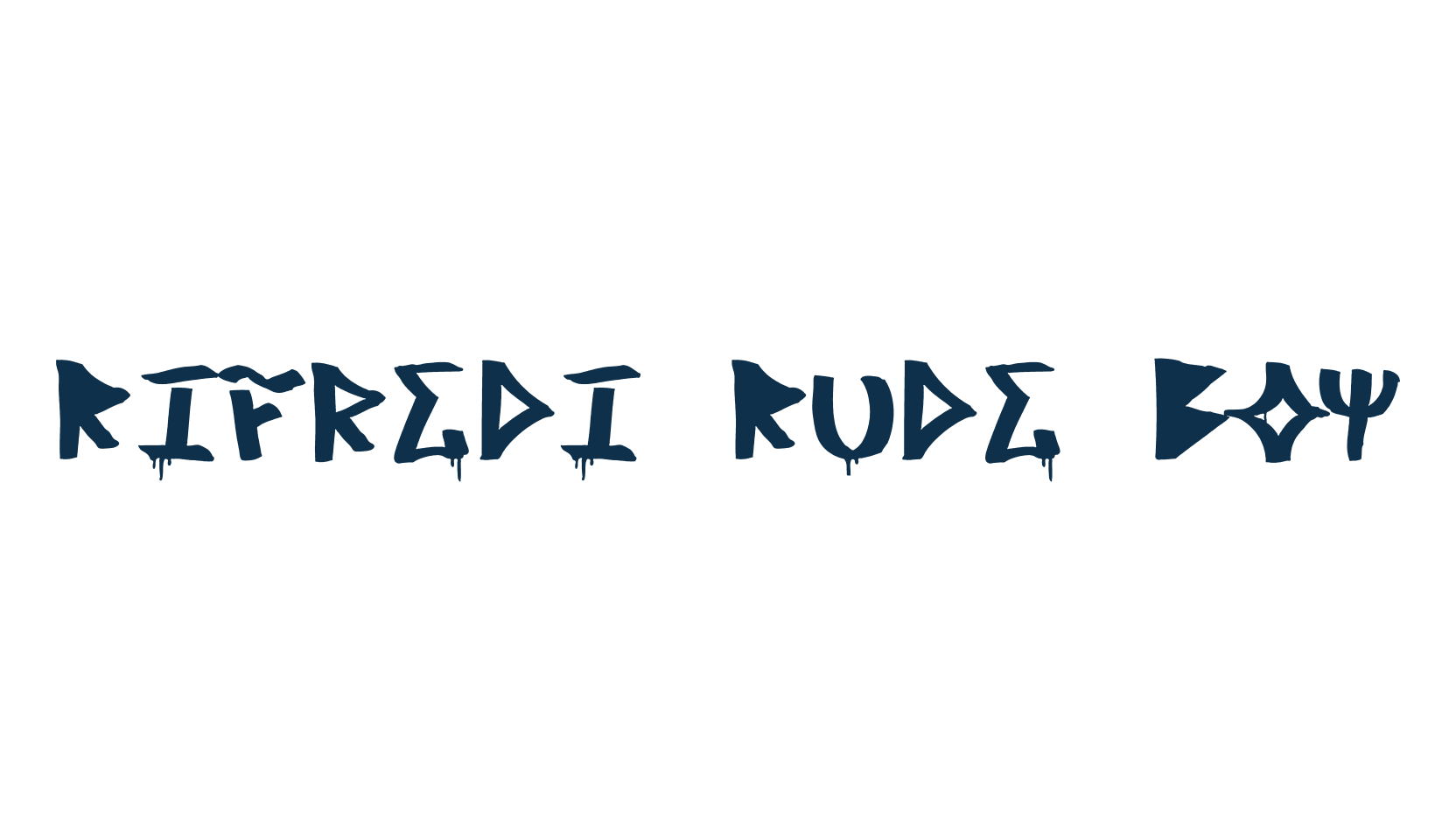 Rifredi Rude Boy, script graffiti fancy decorative calligraphy font preview