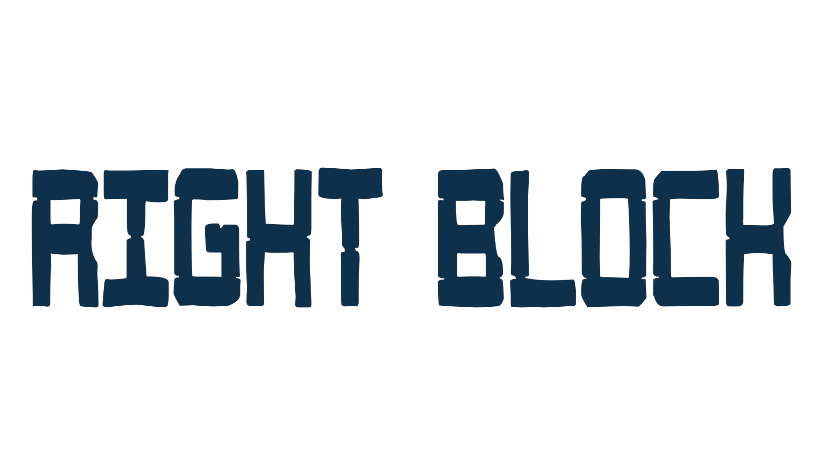 Right Block, fancy various decorative font preview