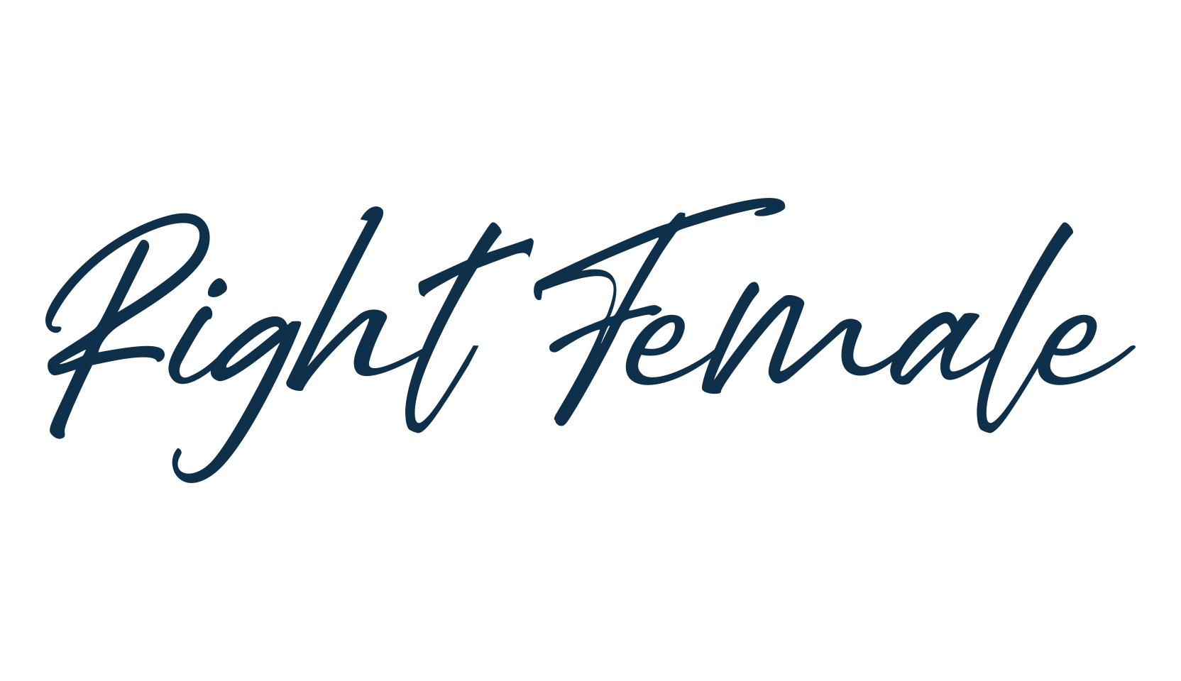 Right Female, handwriting font preview