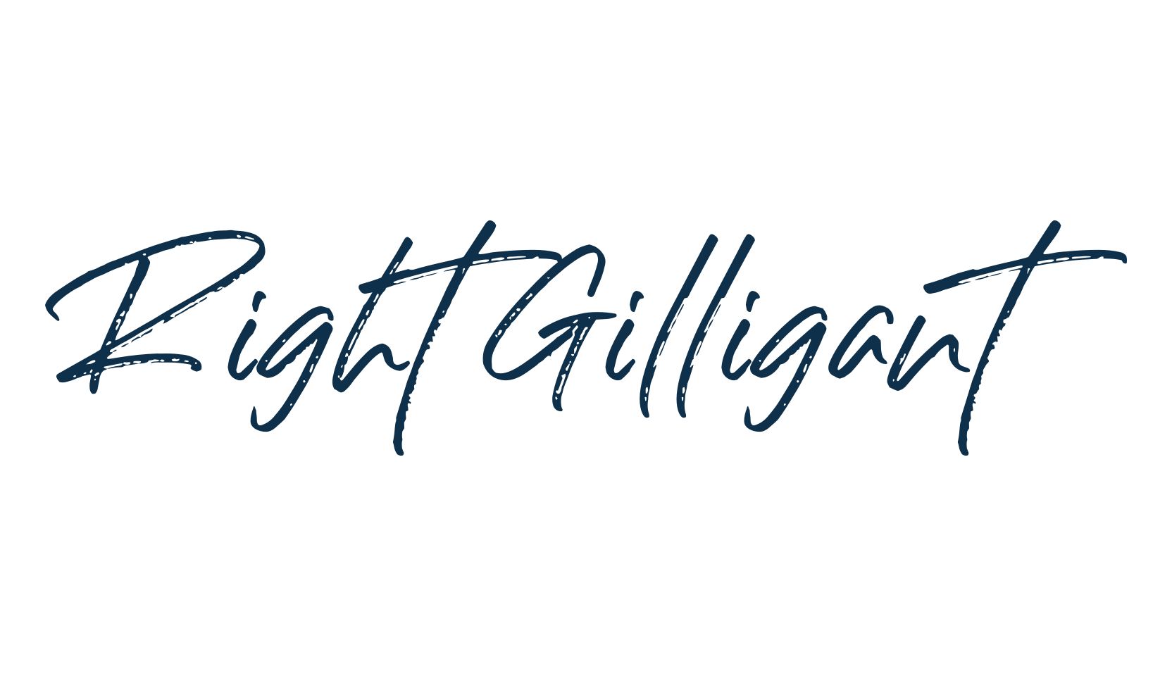 Right Gilligant, brush font preview