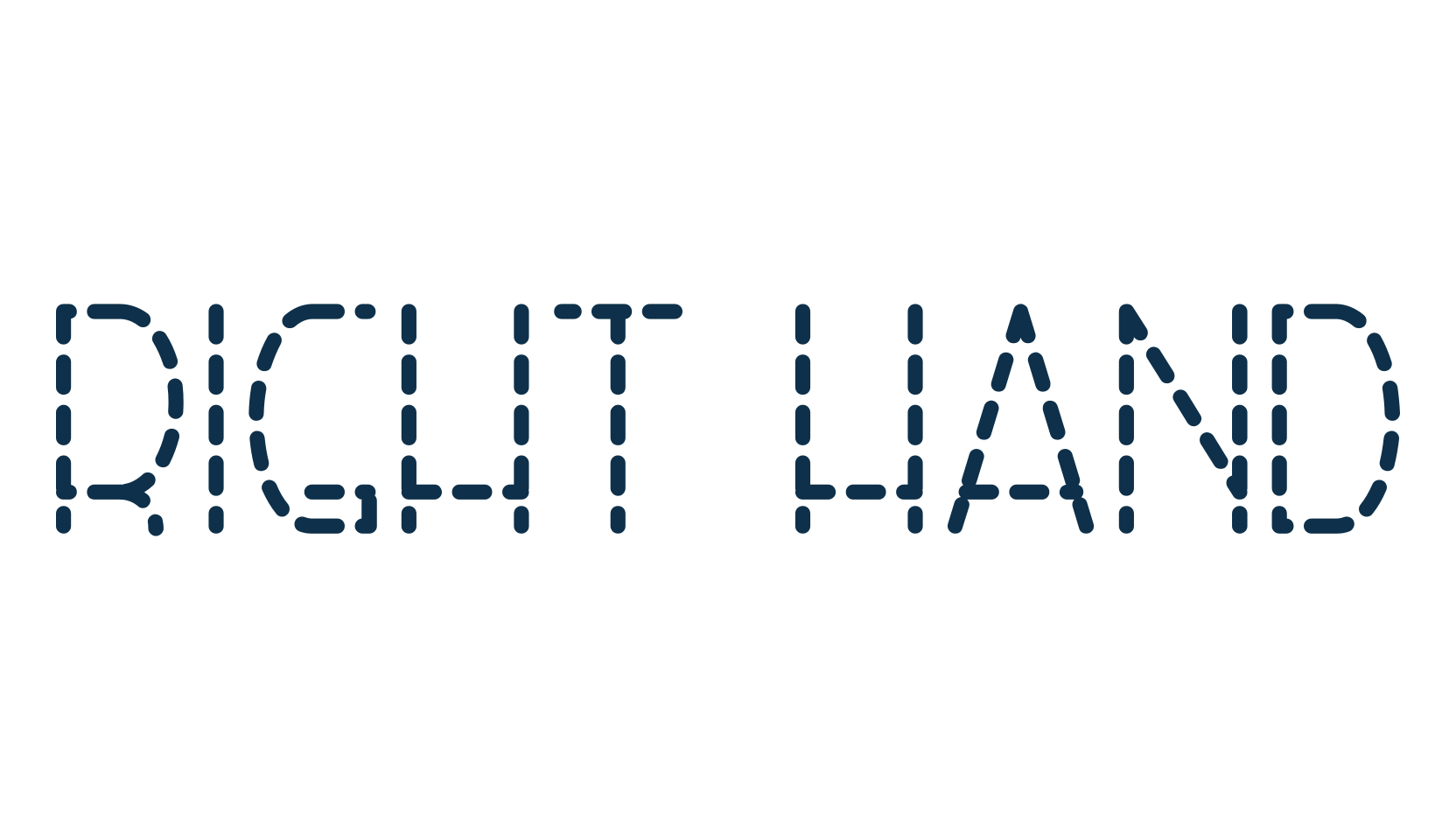 Right Hand, various font preview