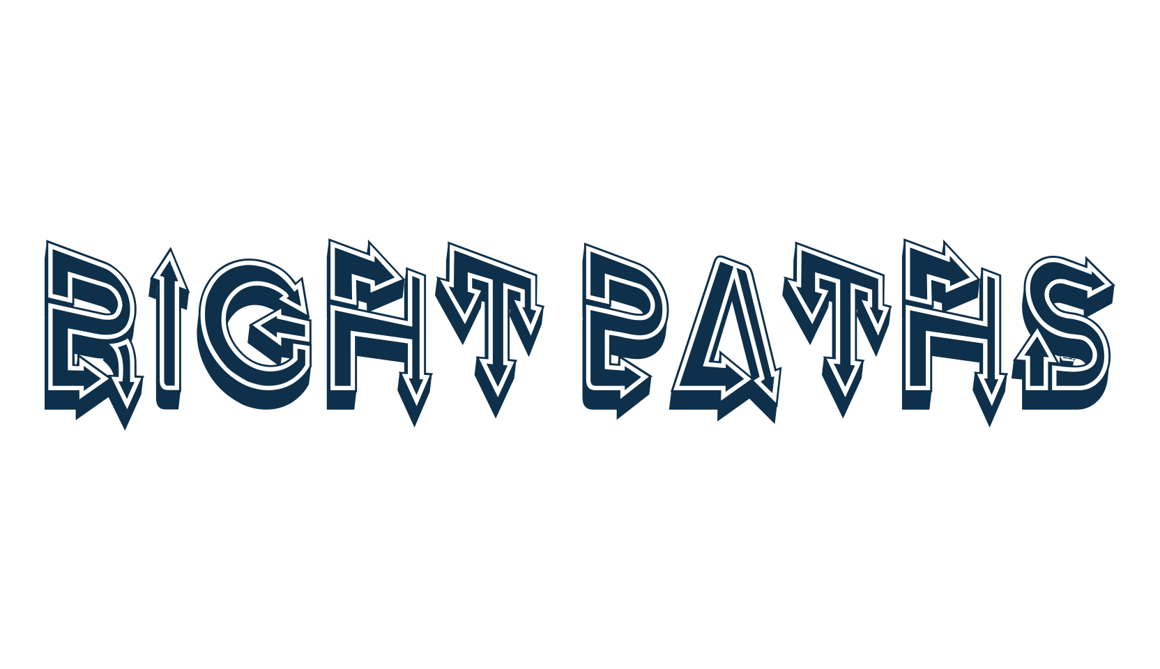 Right Paths, various font preview