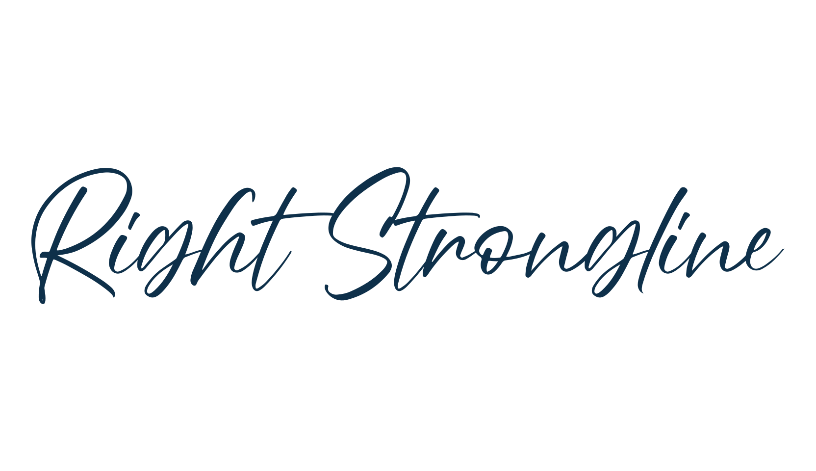 Right Strongline, handwriting font preview