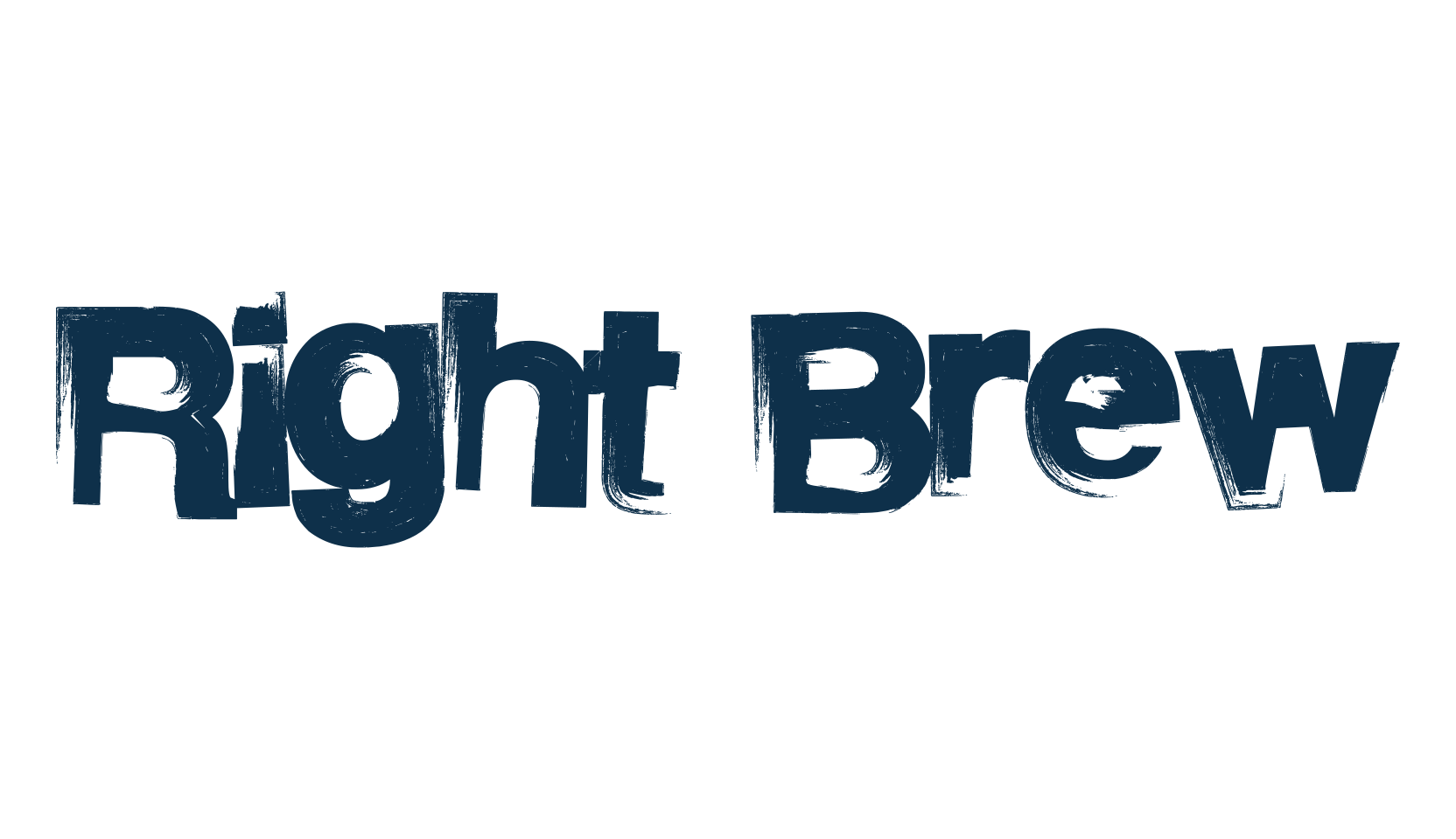 Right Brew, distorted font preview