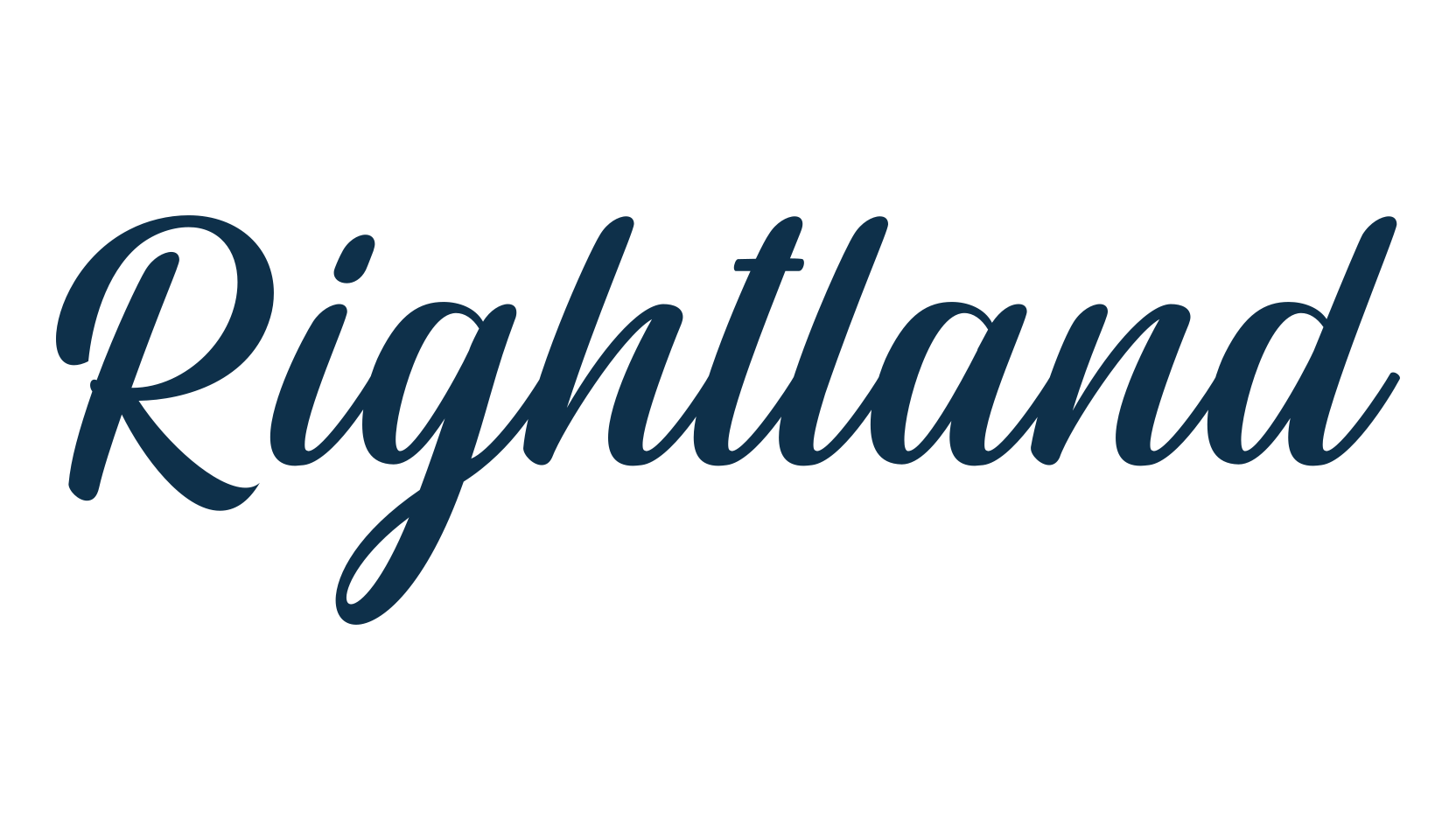 Rightland, calligraphy font preview