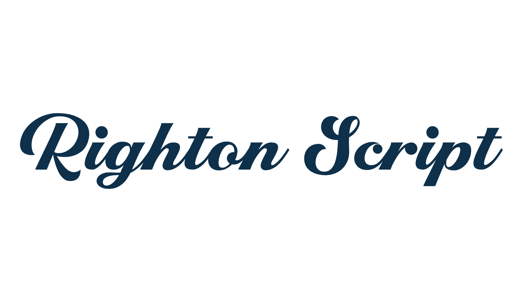 Righton Script, old school font preview