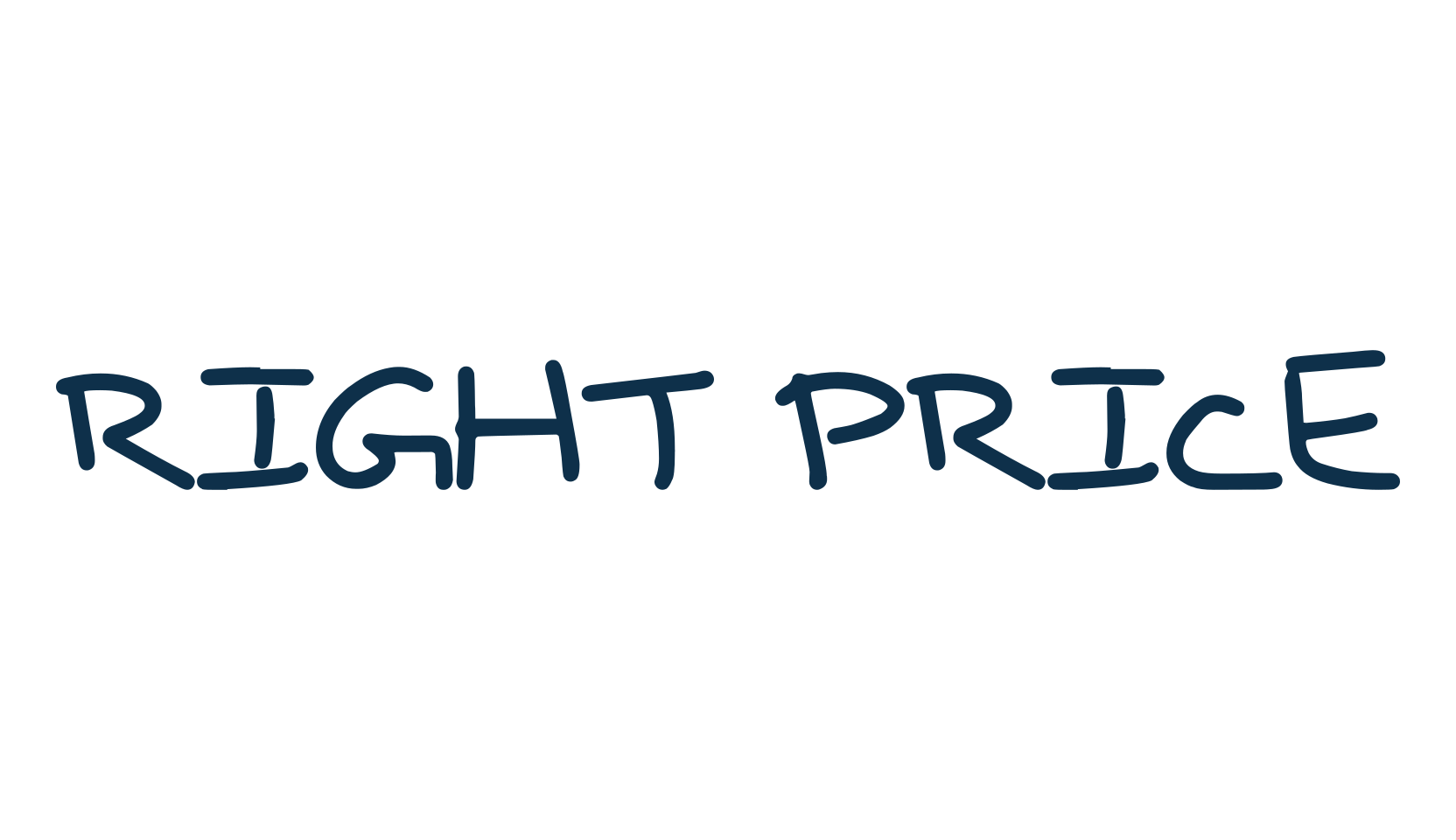 Right Price, cartoon font preview