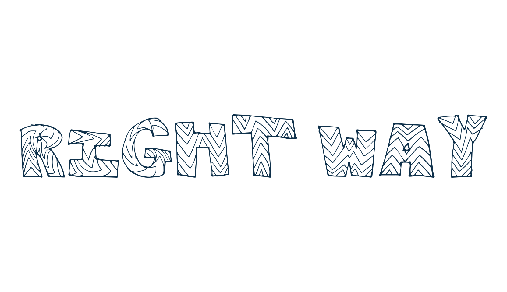 Right Way, fancy cartoon decorative font preview