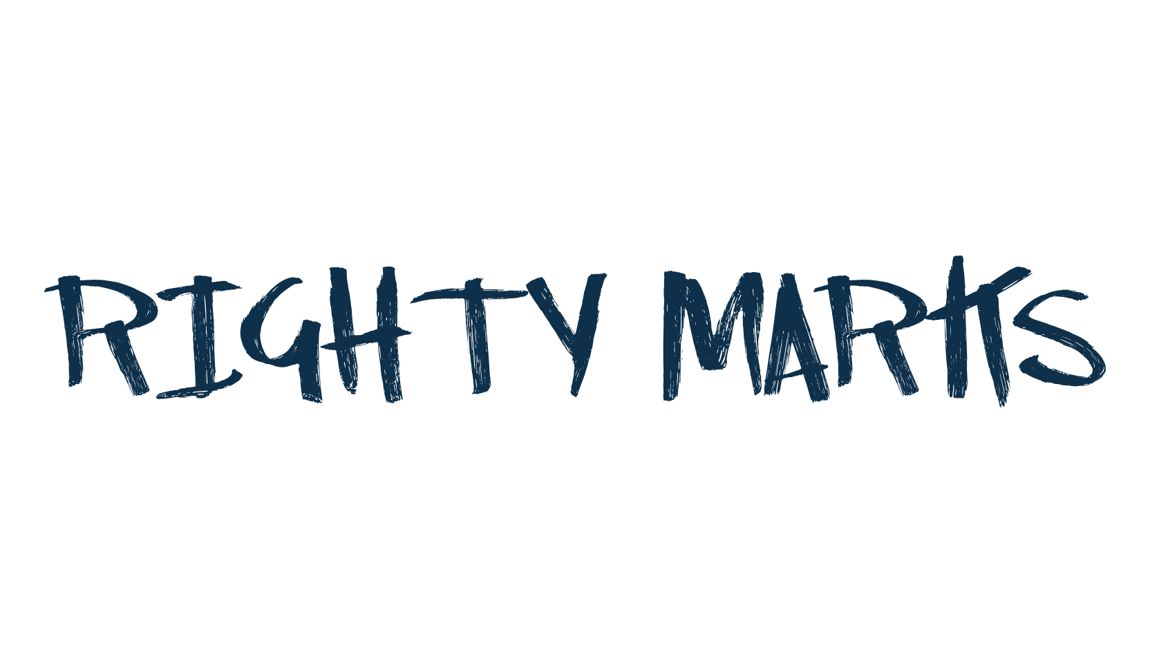 Righty Marks, brush font preview