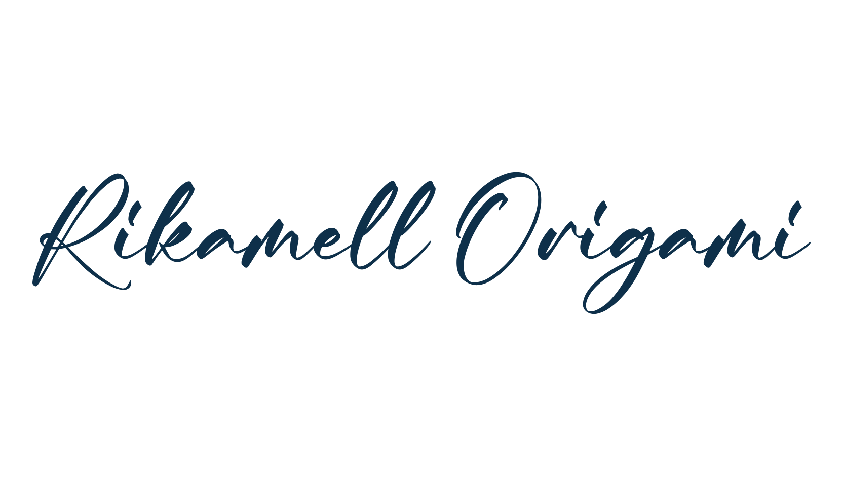 Rikamell Origami, script handwritten fancy decorative calligraphy font preview