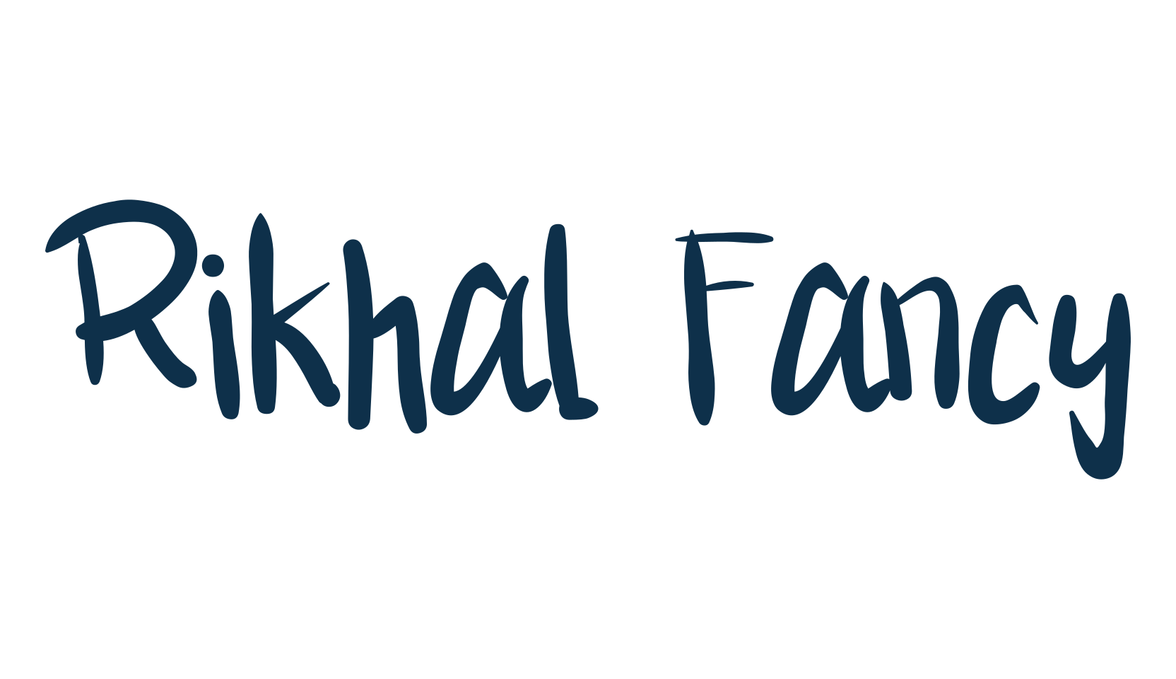 Rikhal Fancy, handwriting font preview