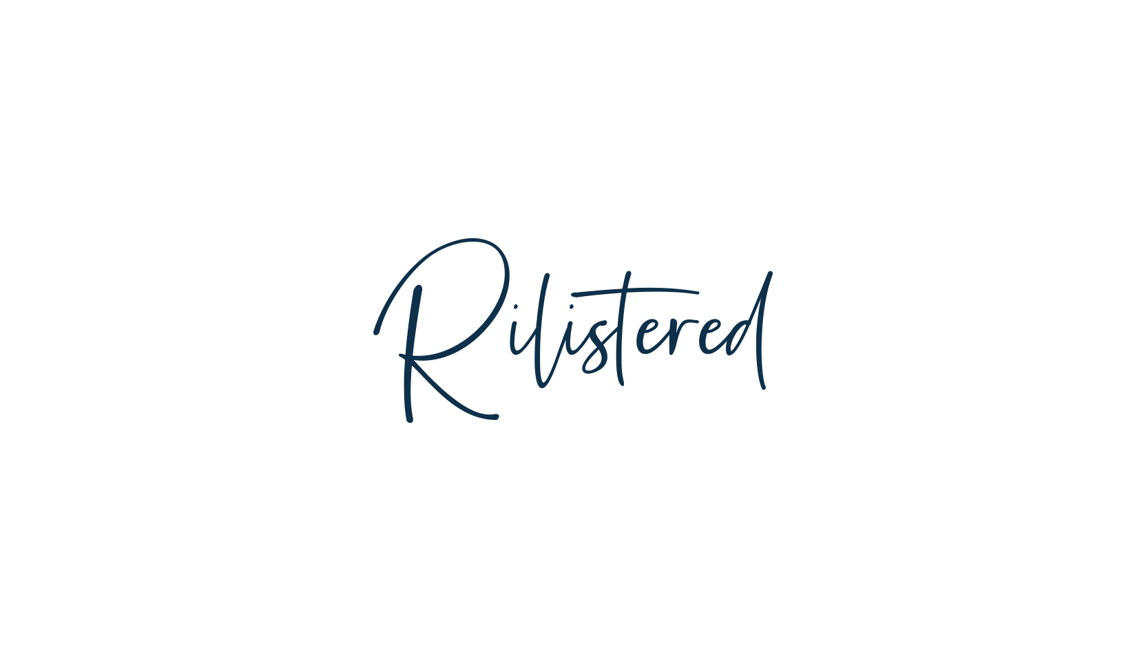 Rilistered, handwriting font preview