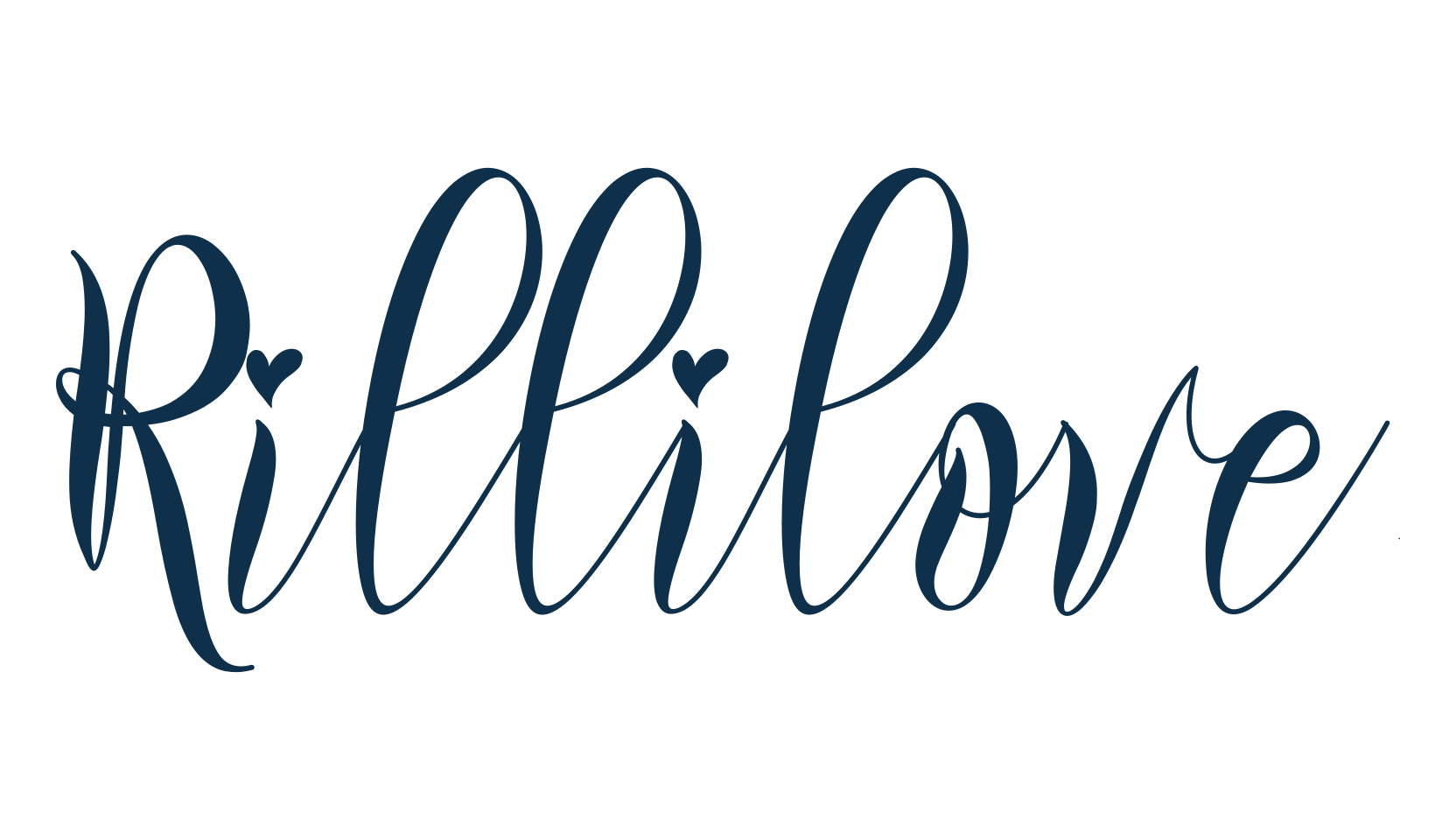 Rillilove, calligraphy font preview