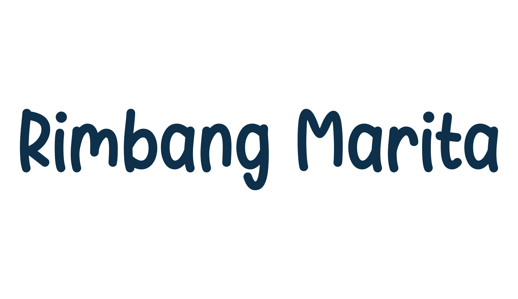 Rimbang Marita, script handwritten fancy decorative calligraphy font preview