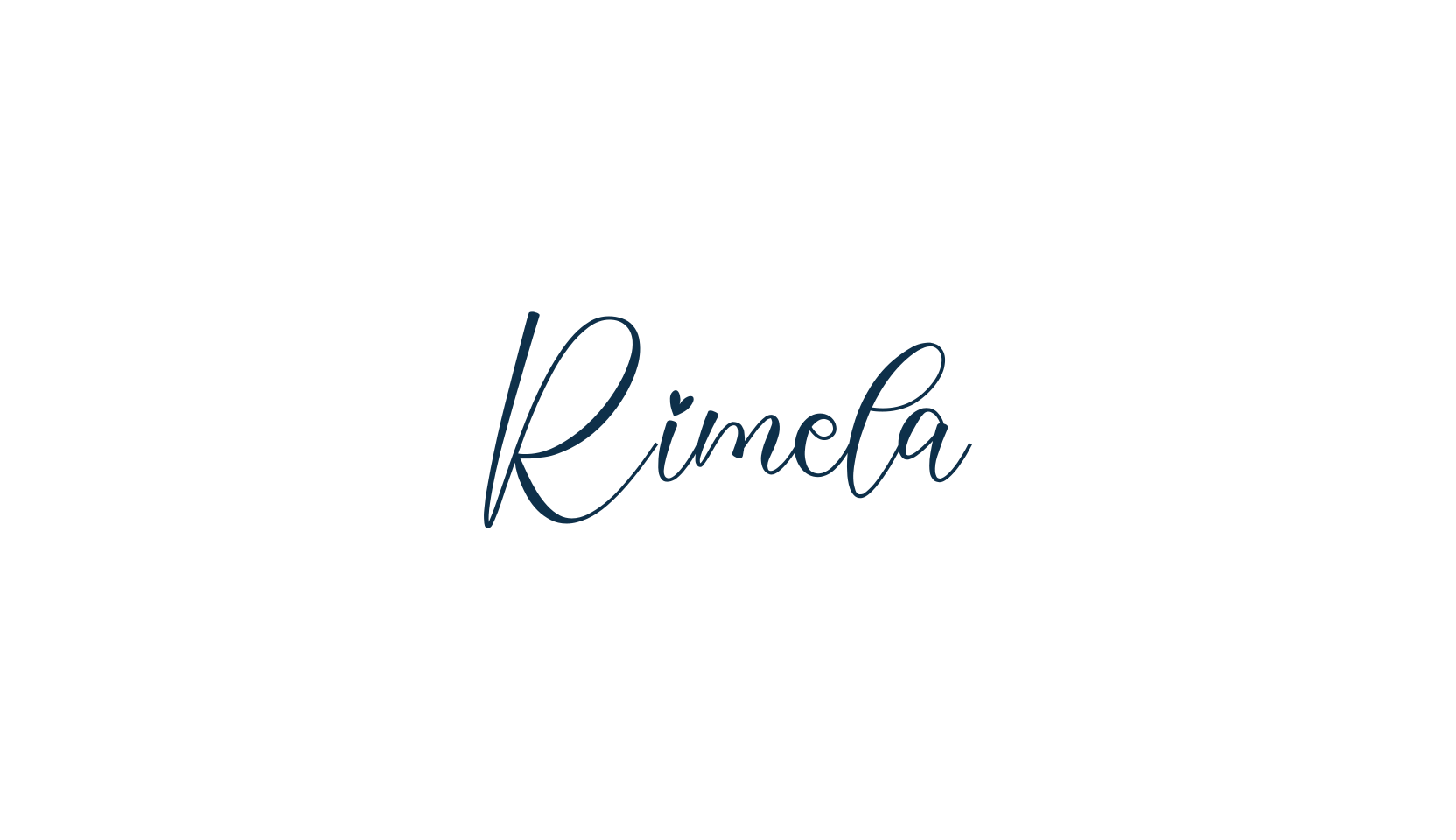 Rimela, script calligraphy fancy decorative font preview