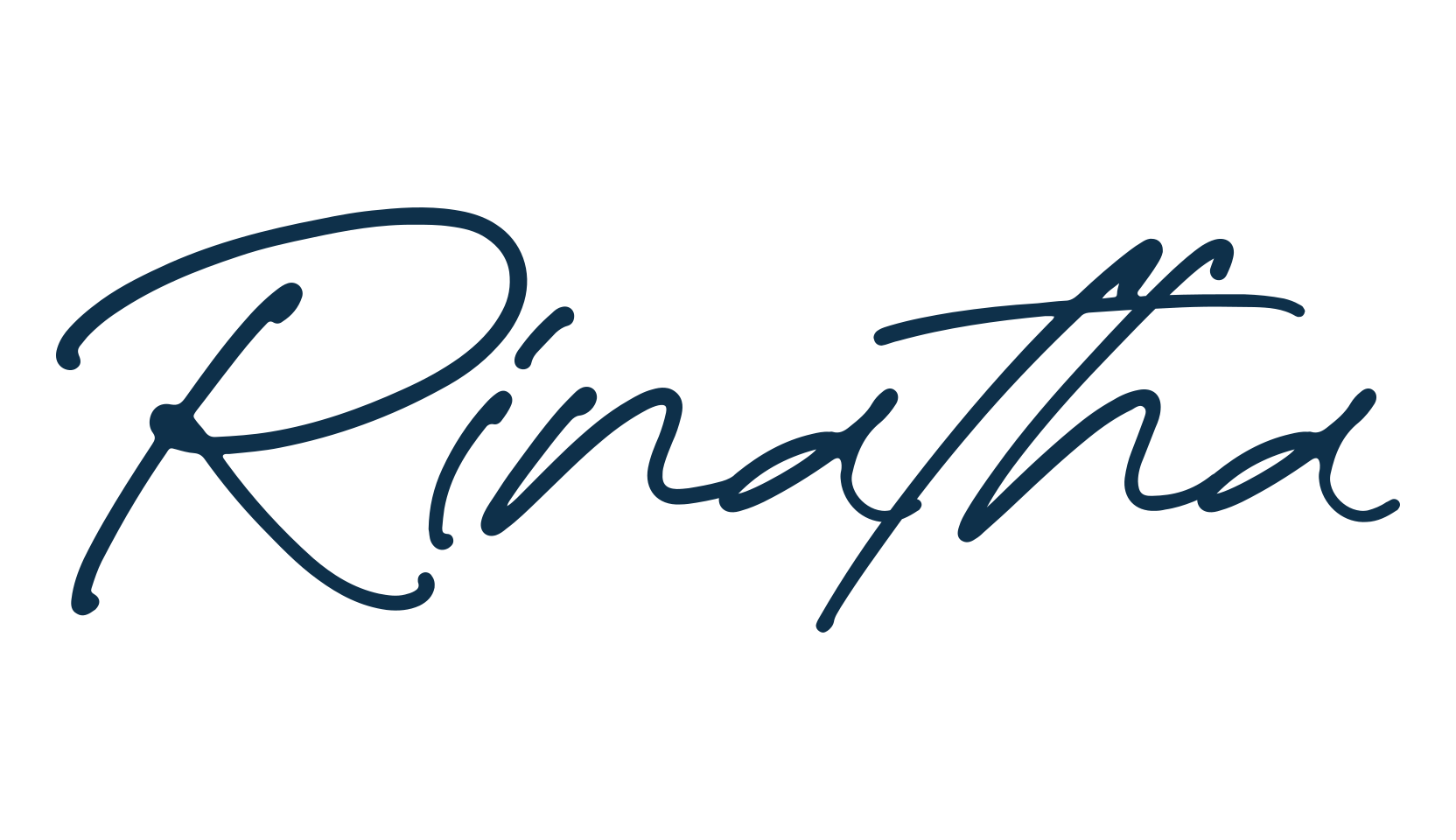 Rinatha, handwriting font preview