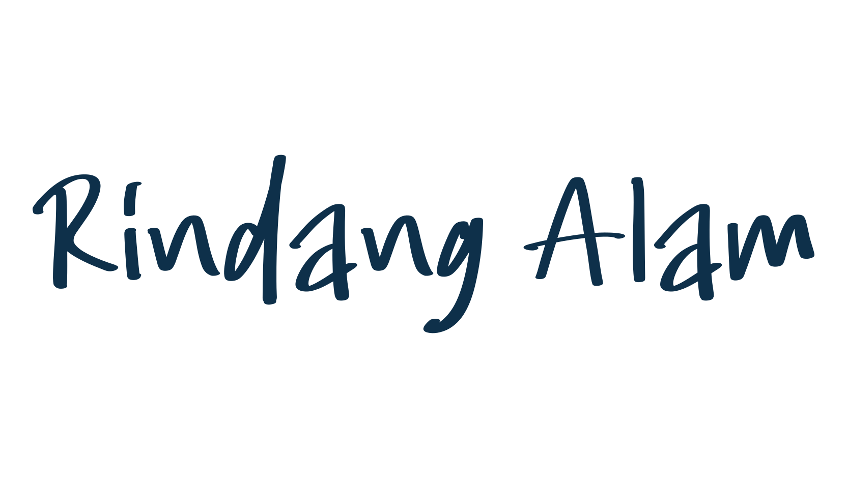 Rindang Alam, handwriting font preview